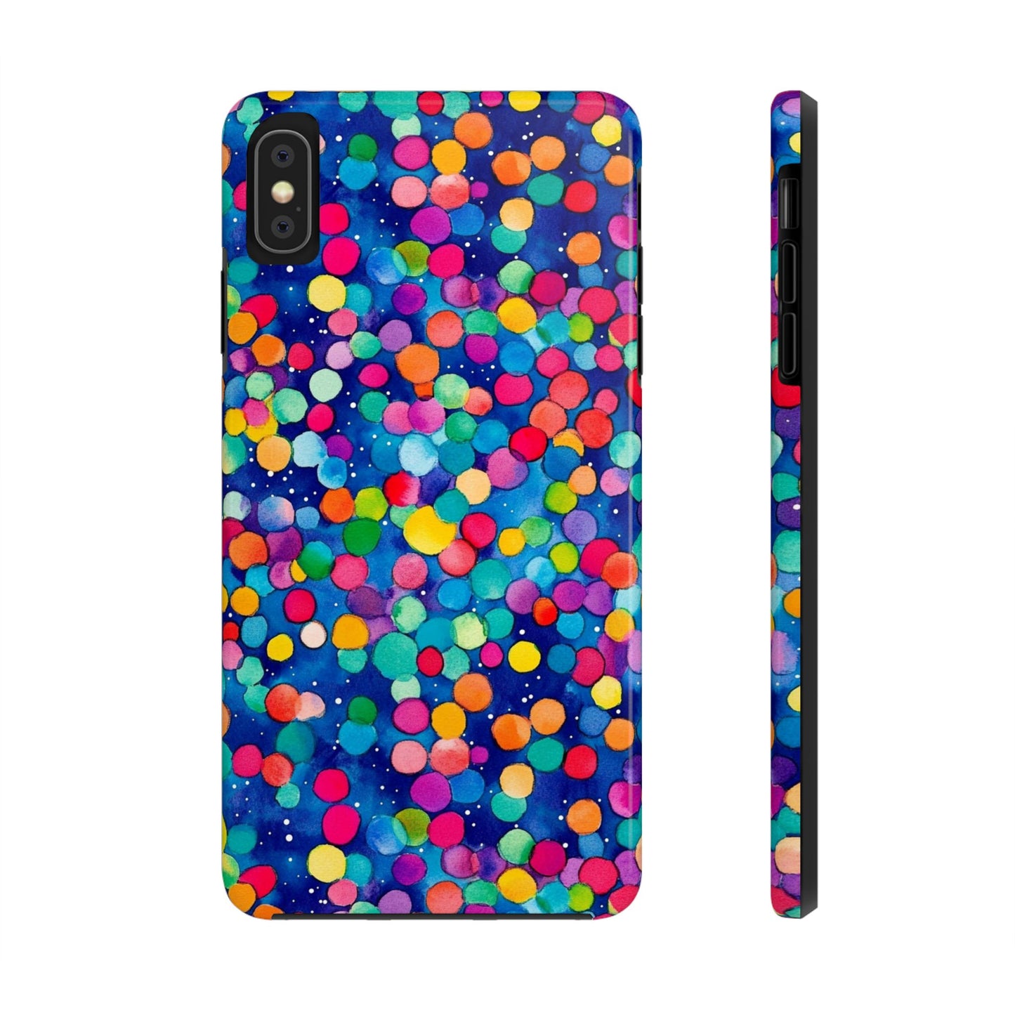 Trendy Spots | Colorful Blues Polka Dots Phone Case