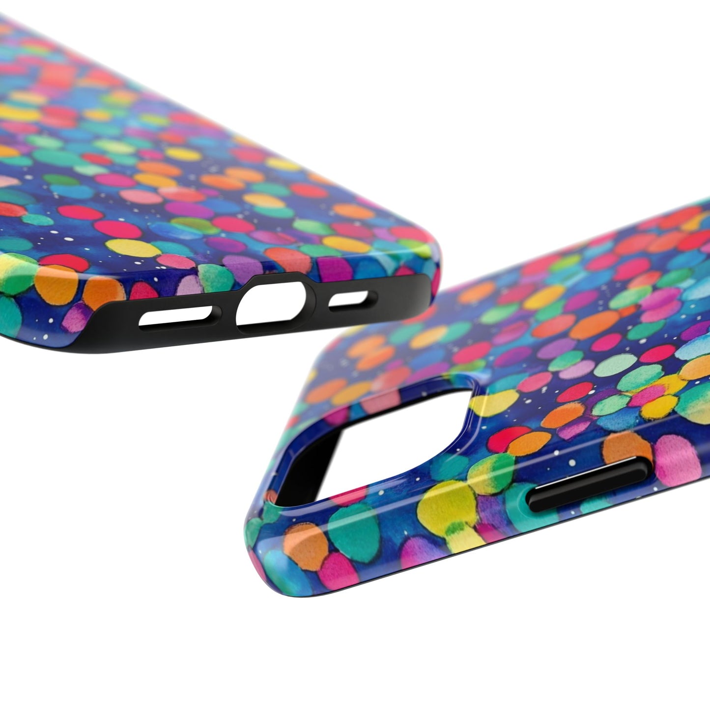 Trendy Spots | Colorful Blues Polka Dots Phone Case