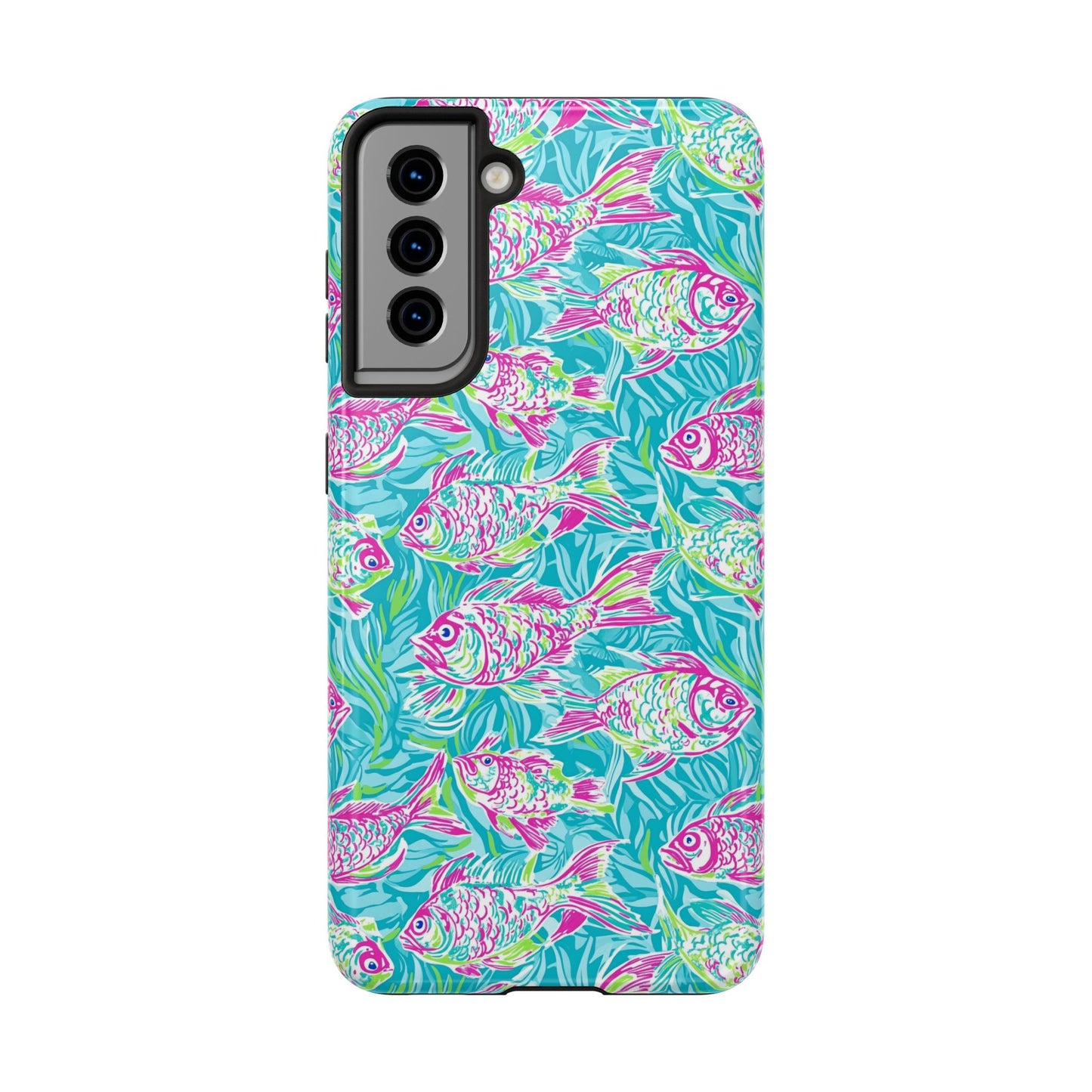 Under the Sea | Colorful Fish Design, Hot Pink Blue Green, Fishing Gifts, Ocean Lover, Marine Life Accessories, Protective Cover