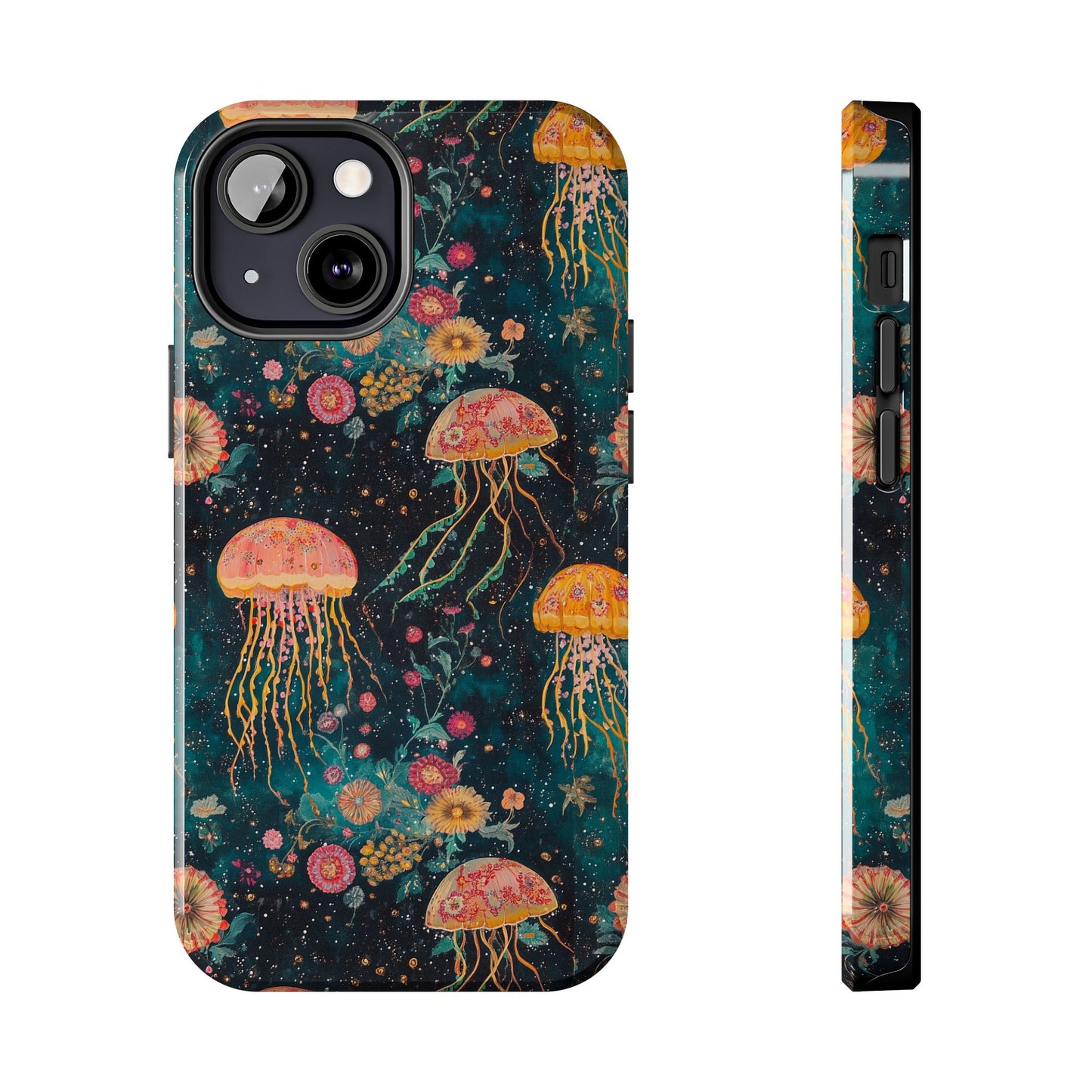Under the Sea | Jellyfish Phone Cases, Floral Ocean Design, Sea Creature Protective Cover, Unique Tech Accessories, Underwater Theme Gifts, Tough Phone