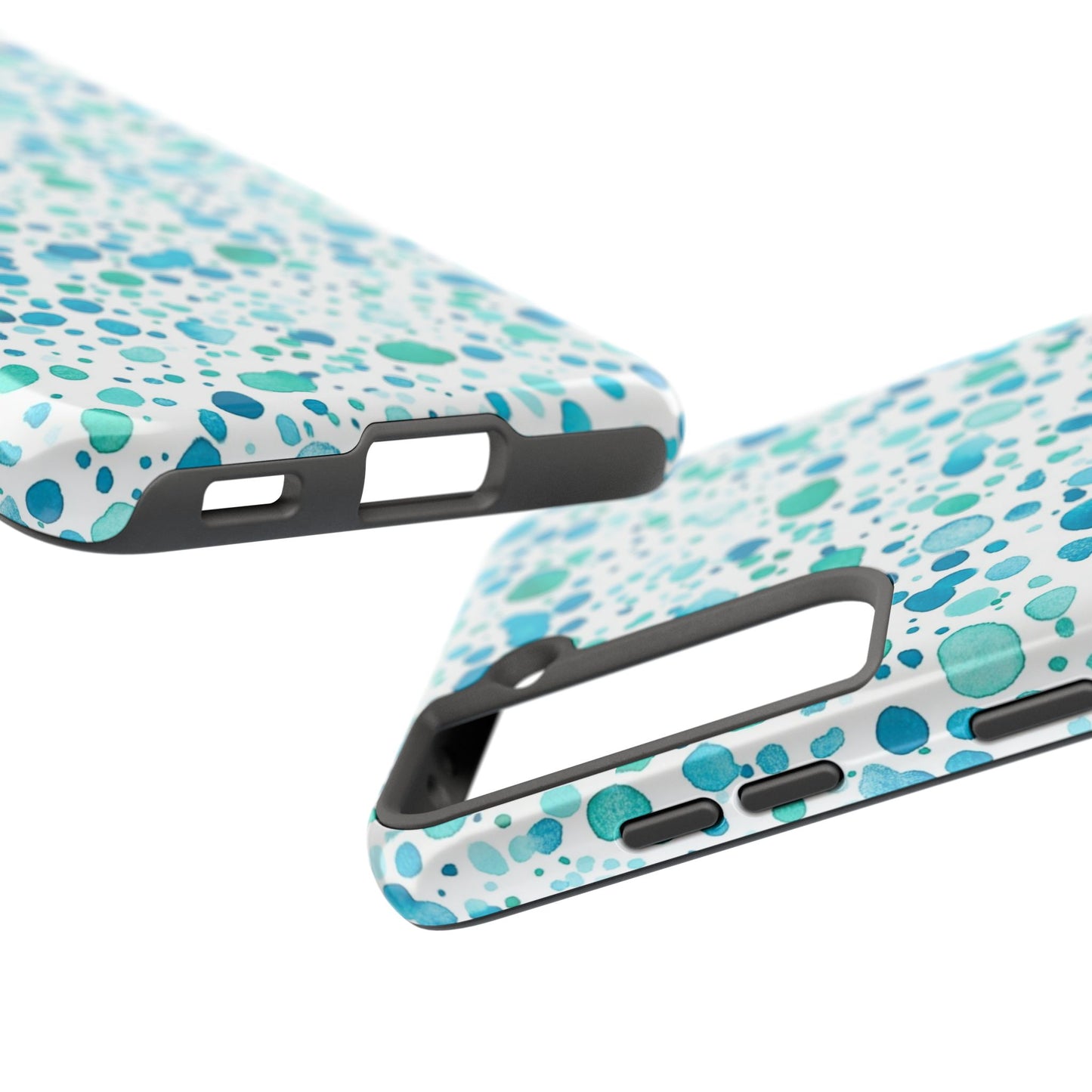 Trendy Spots | Aqua Watercolor Polka Dots Phone Case