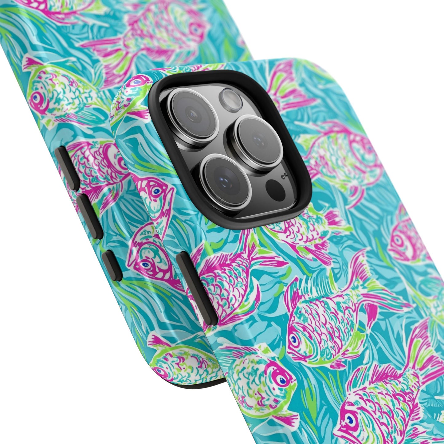 Under the Sea | Colorful Fish Design, Hot Pink Blue Green, Fishing Gifts, Ocean Lover, Marine Life Accessories, Protective Cover