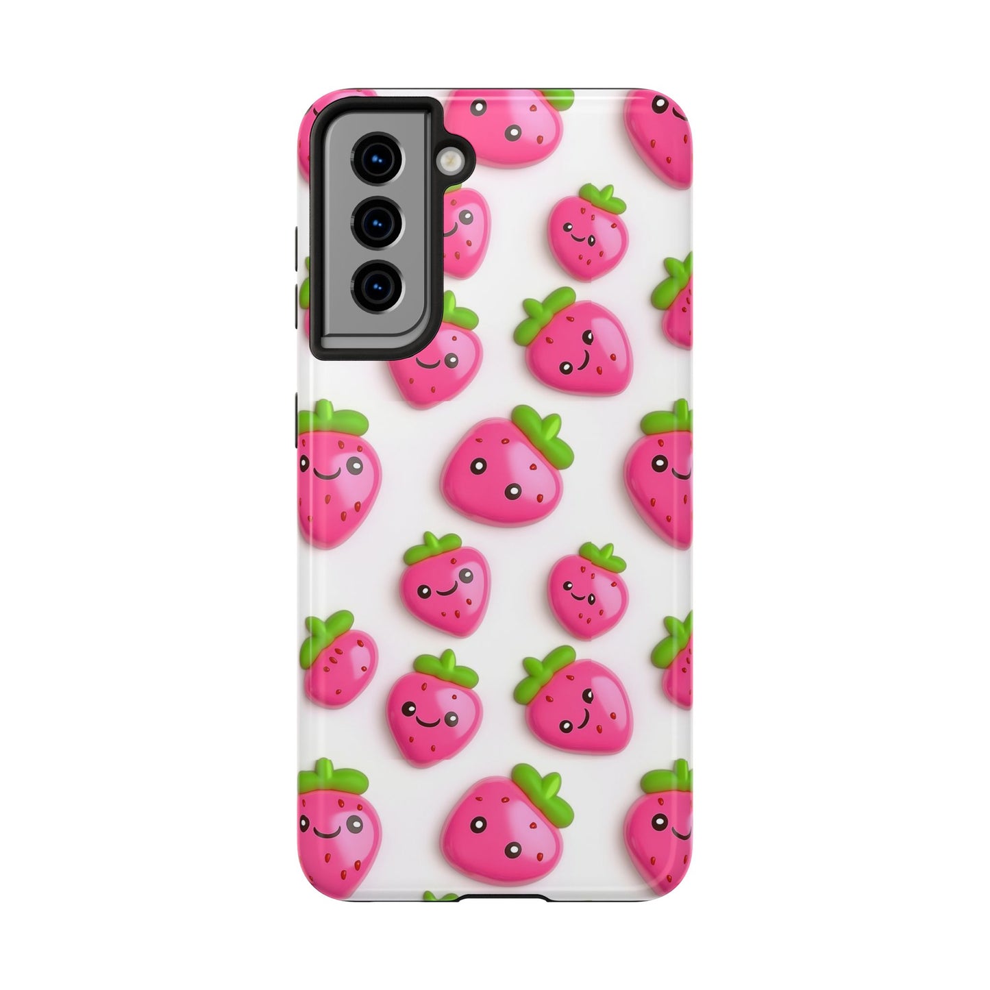 Quirky Chic | Smiling Strawberries Tough Phone Case