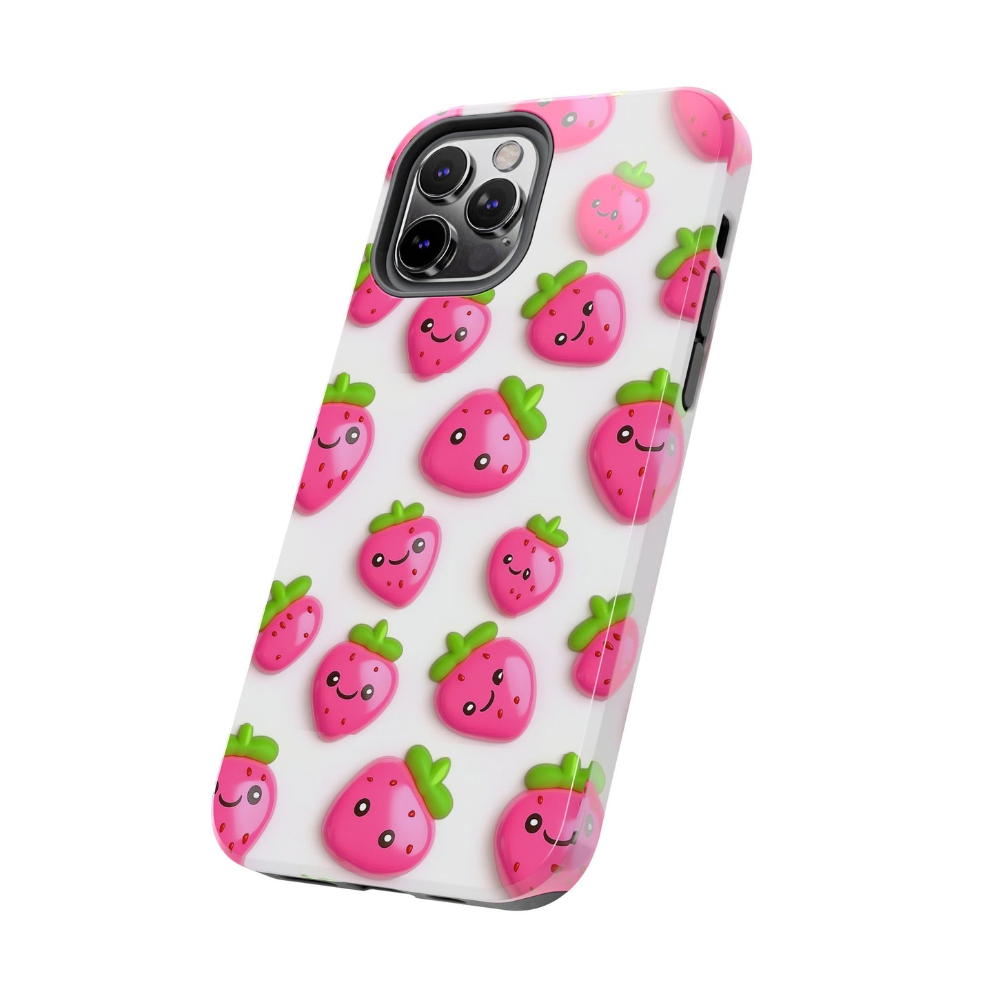 Quirky Chic | Smiling Strawberries Tough Phone Case
