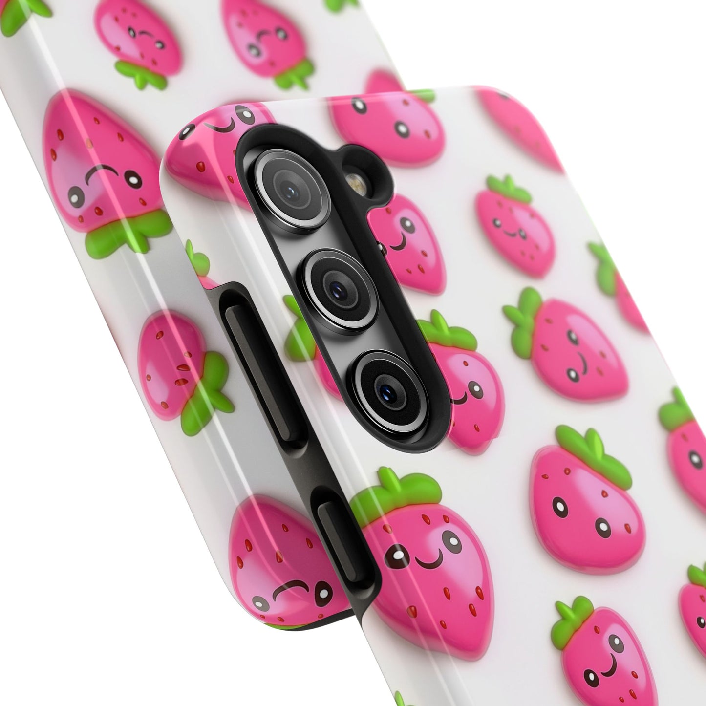 Quirky Chic | Smiling Strawberries Tough Phone Case