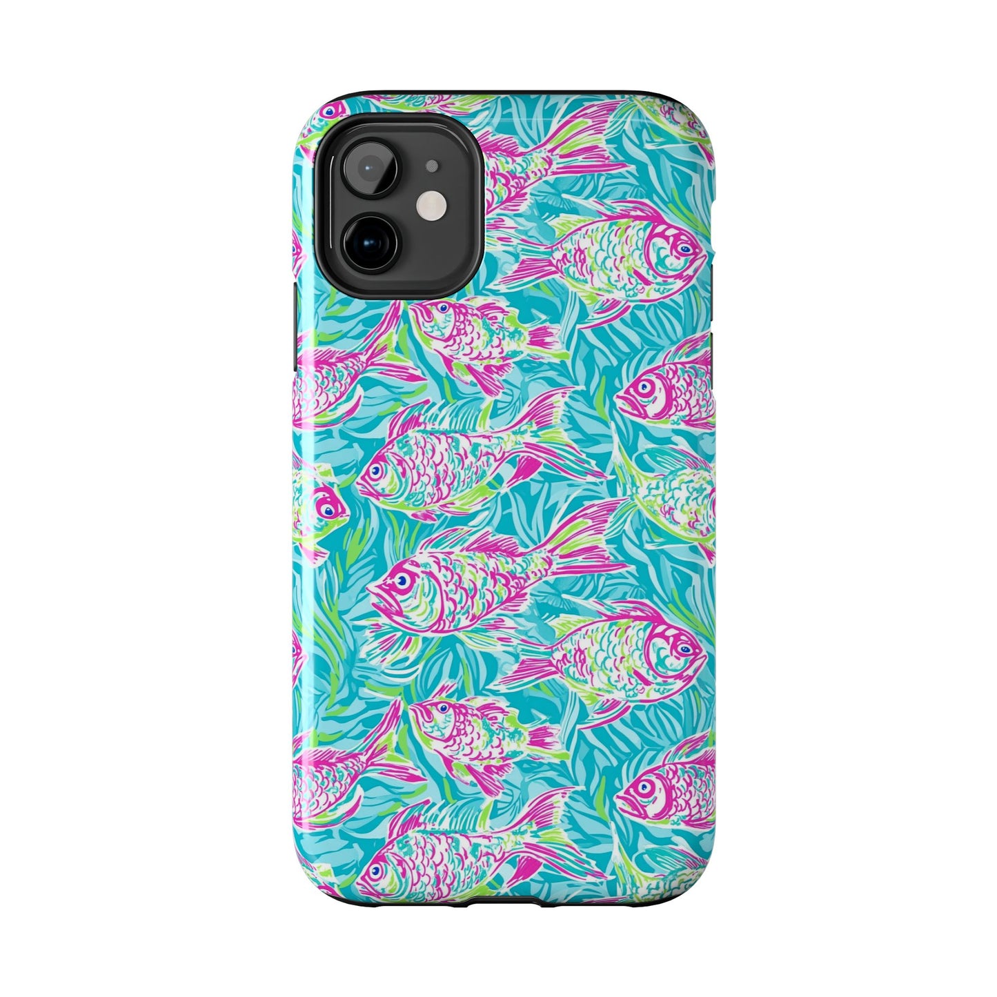 Under the Sea | Colorful Fish Design, Hot Pink Blue Green, Fishing Gifts, Ocean Lover, Marine Life Accessories, Protective Cover