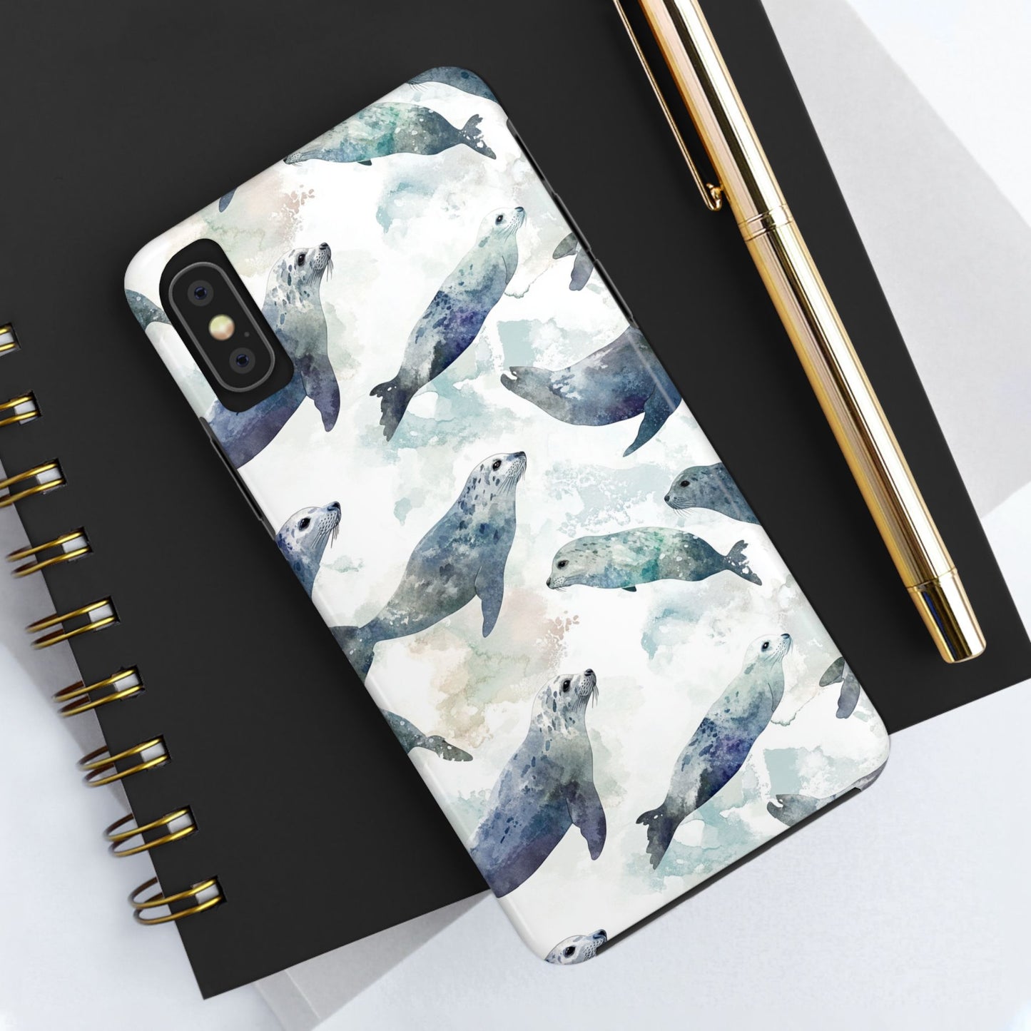 Animal Instinct | Watercolor Leopard Seals