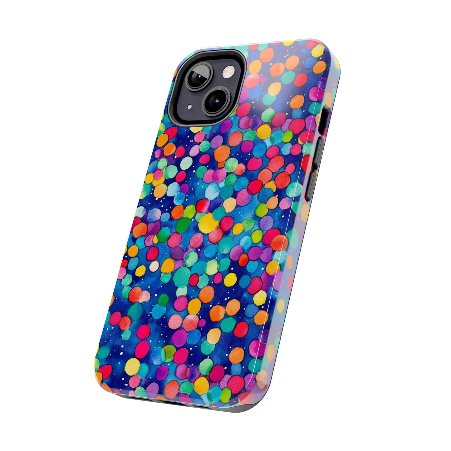 Trendy Spots | Colorful Blues Polka Dots Phone Case