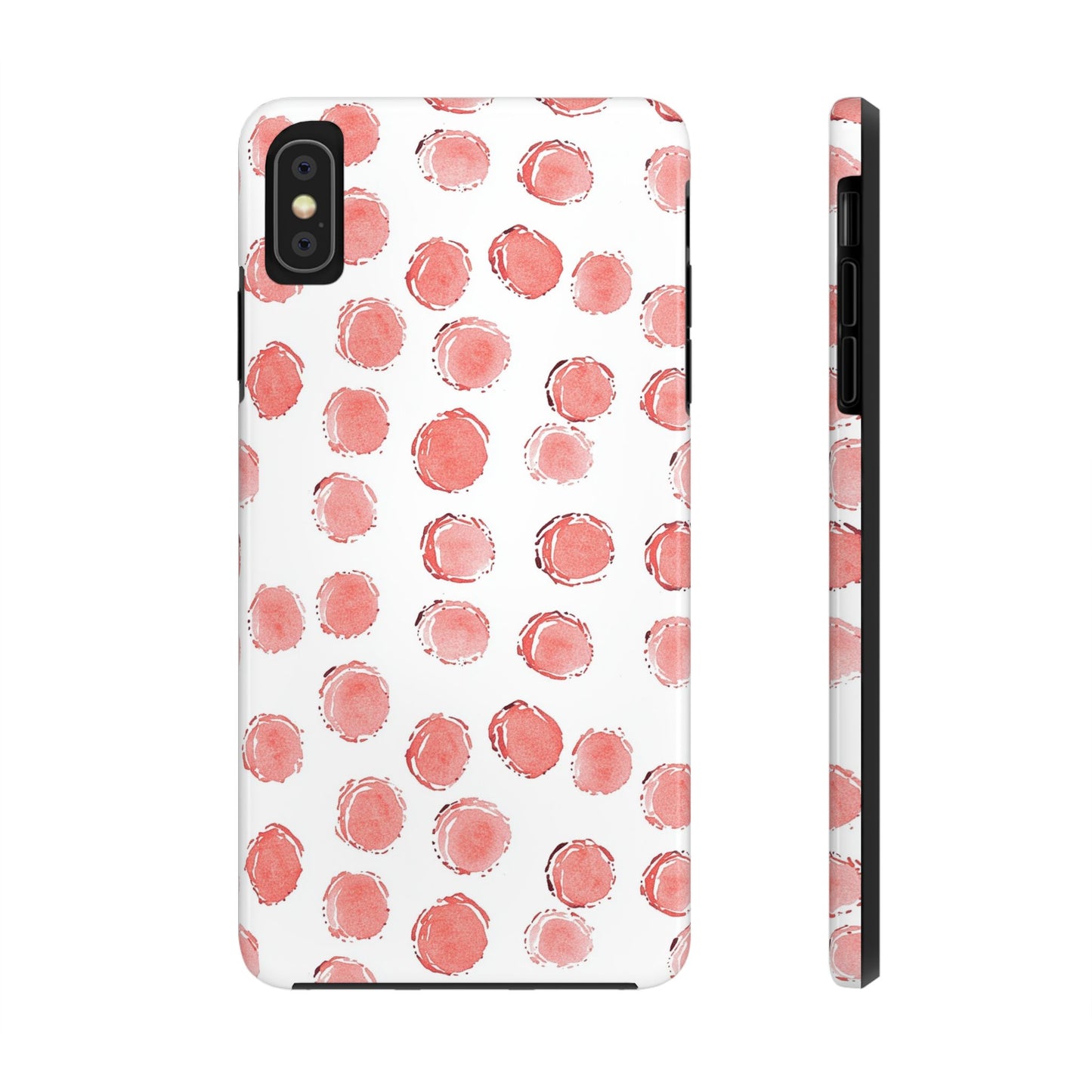 Trendy Spots | Pink Polka Dot Tough Phone Case