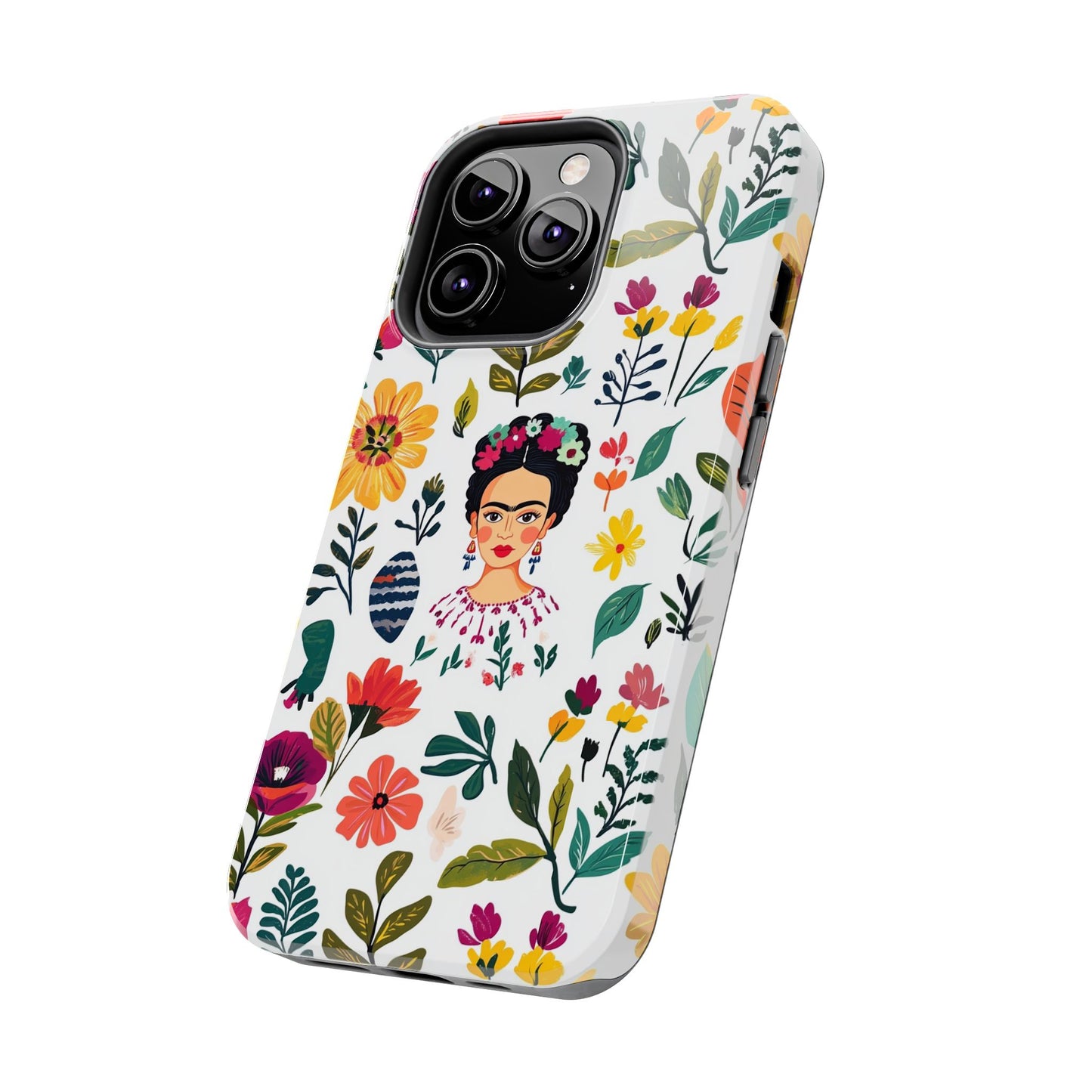 Frida Collection | Frida Kahlo Among Flowers, Colorful Mexican Inspired, Tough Phone Cases, Protective Cell Phone Cover, Hard Shell Phone