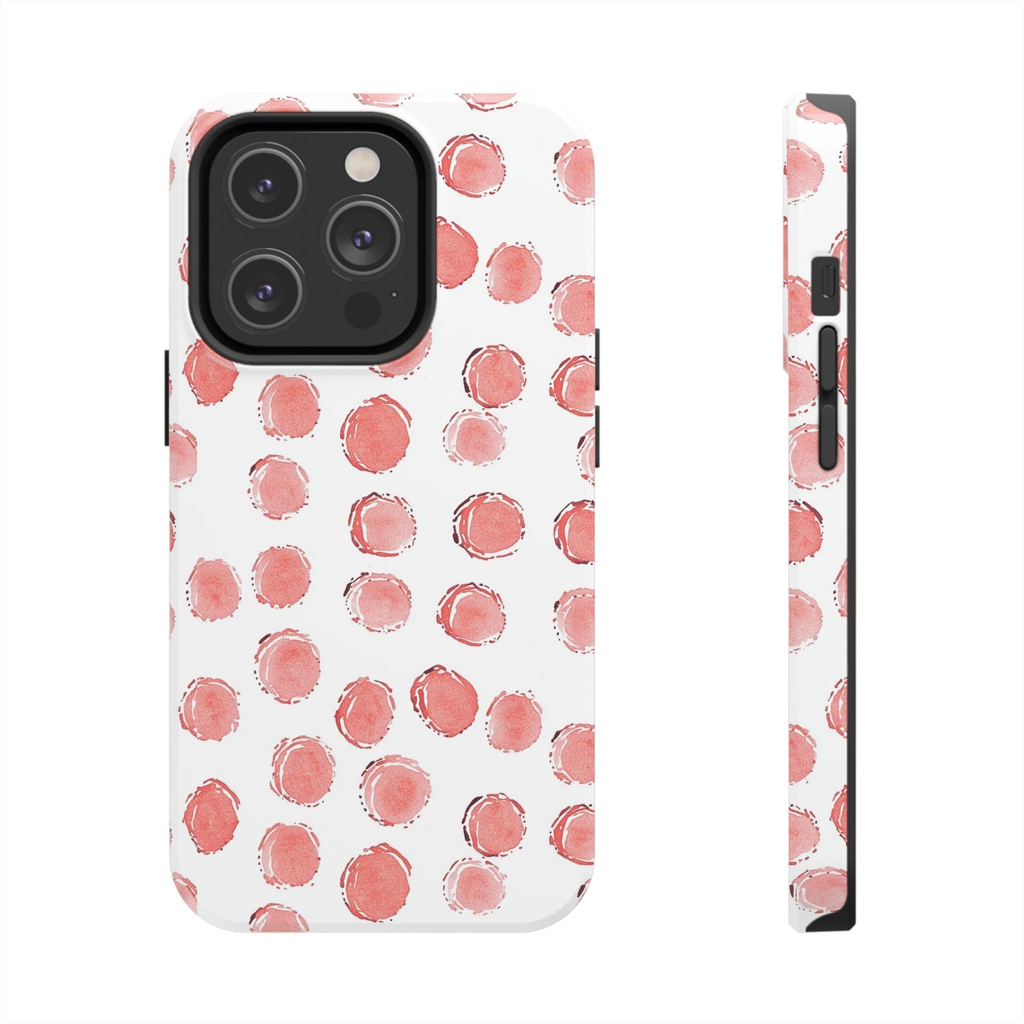 Trendy Spots | Pink Polka Dot Tough Phone Case