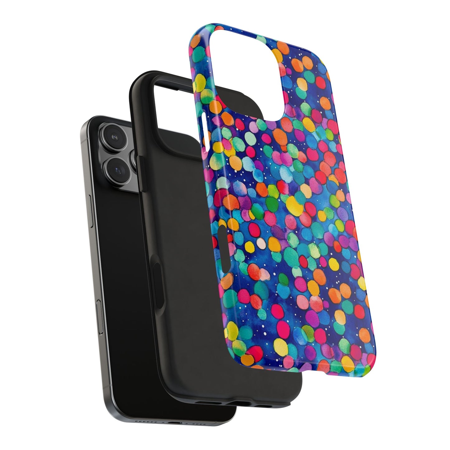 Trendy Spots | Colorful Blues Polka Dots Phone Case