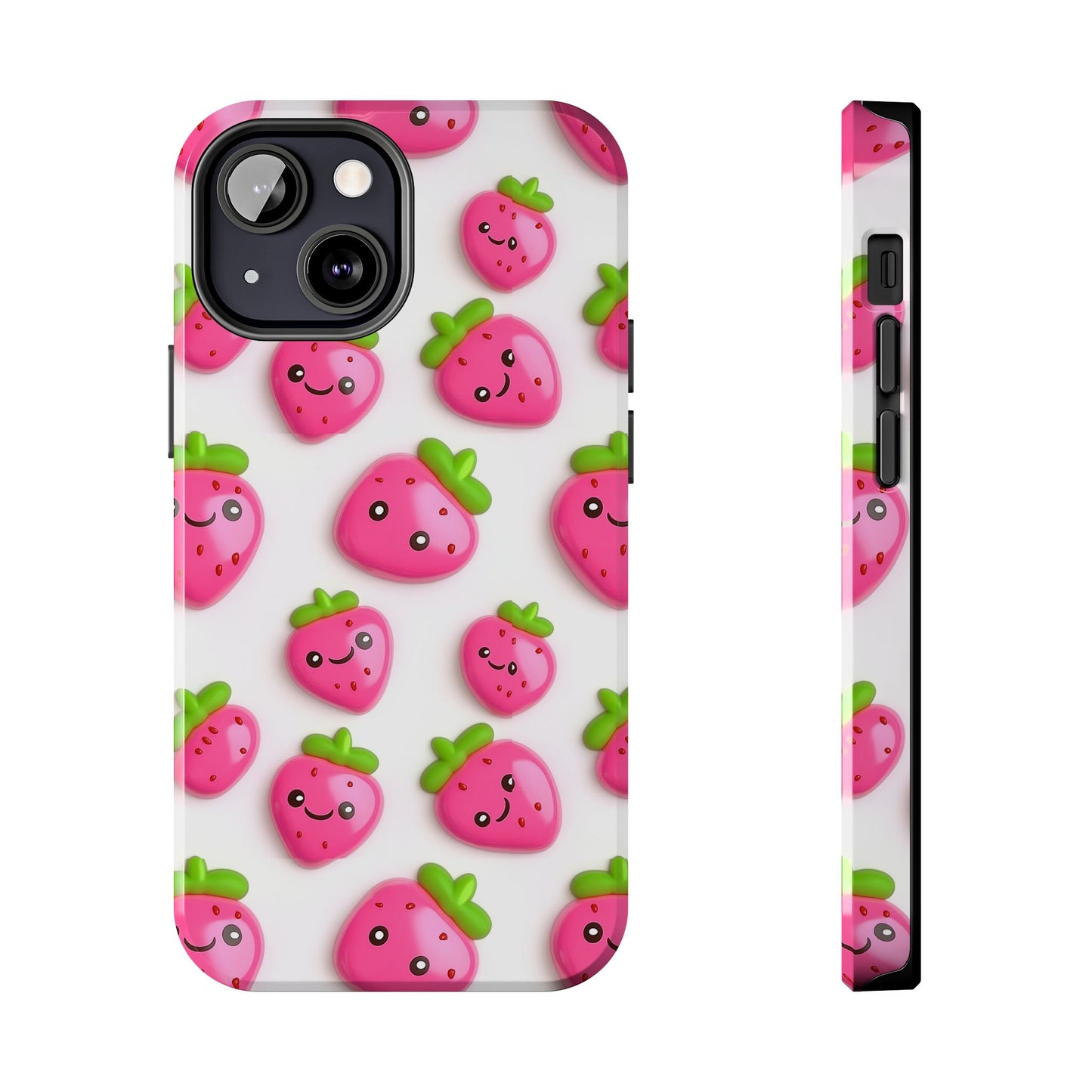 Quirky Chic | Smiling Strawberries Tough Phone Case