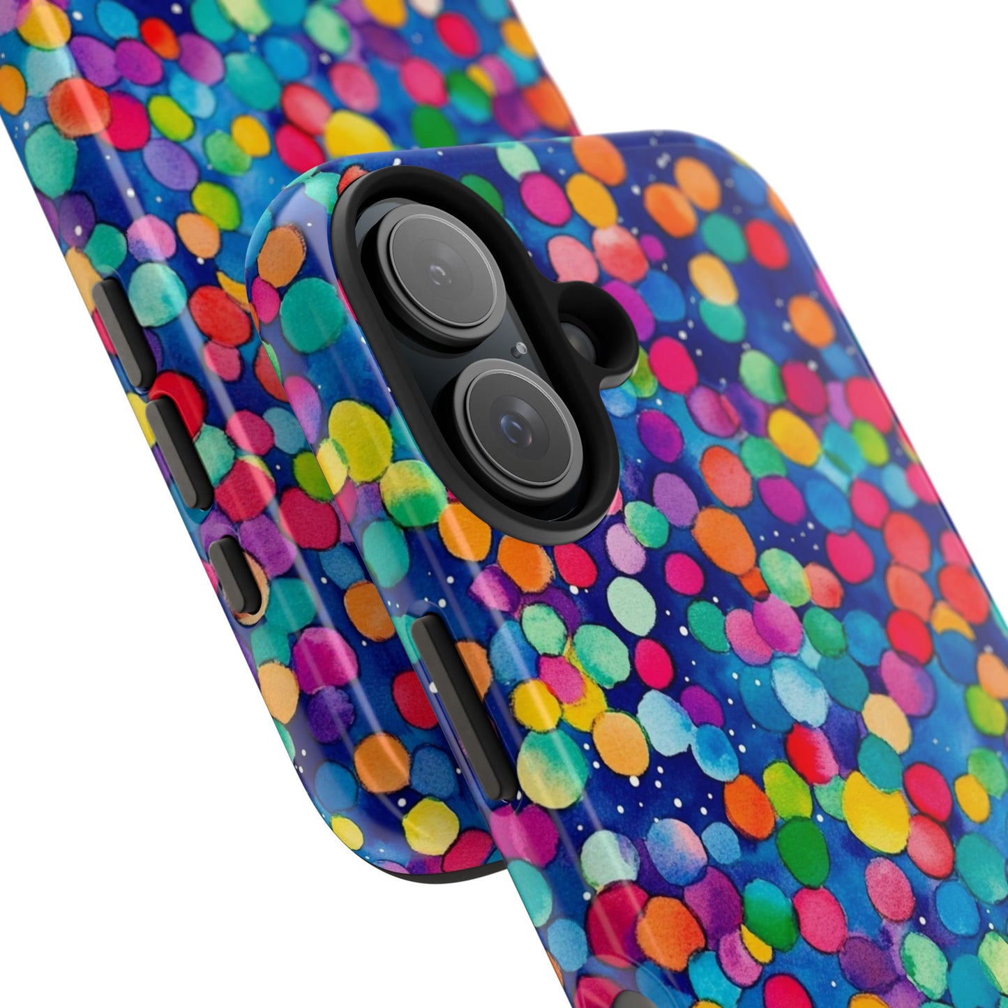 Trendy Spots | Colorful Blues Polka Dots Phone Case