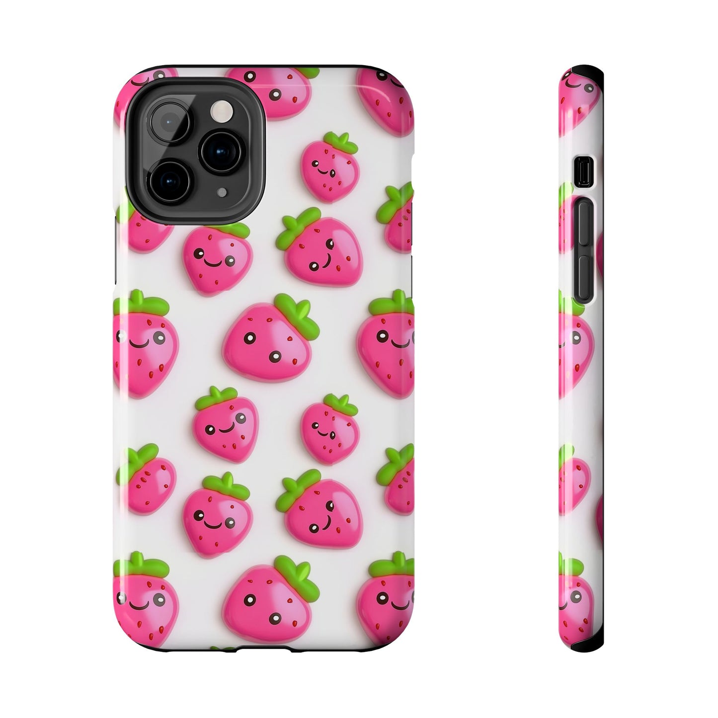 Quirky Chic | Smiling Strawberries Tough Phone Case