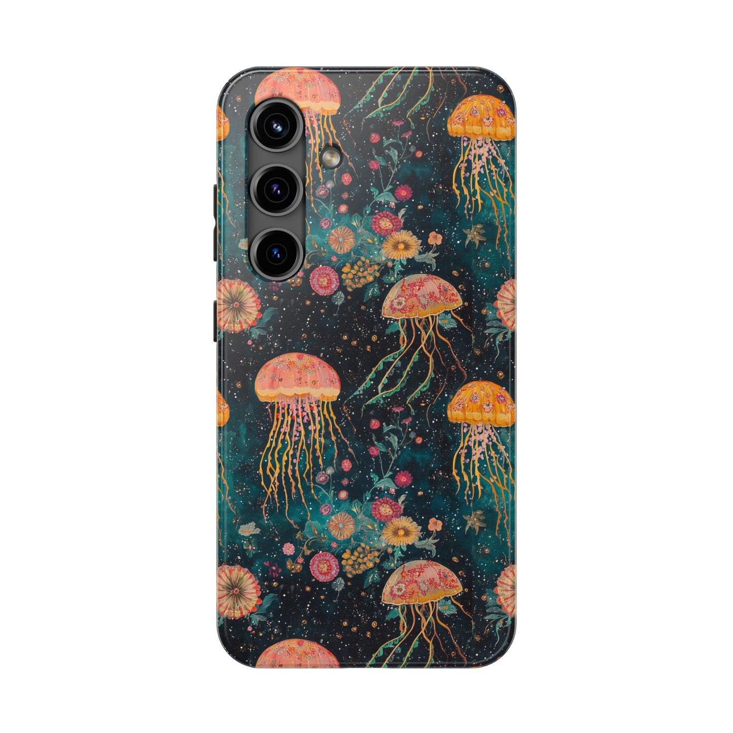 Under the Sea | Jellyfish Phone Cases, Floral Ocean Design, Sea Creature Protective Cover, Unique Tech Accessories, Underwater Theme Gifts, Tough Phone