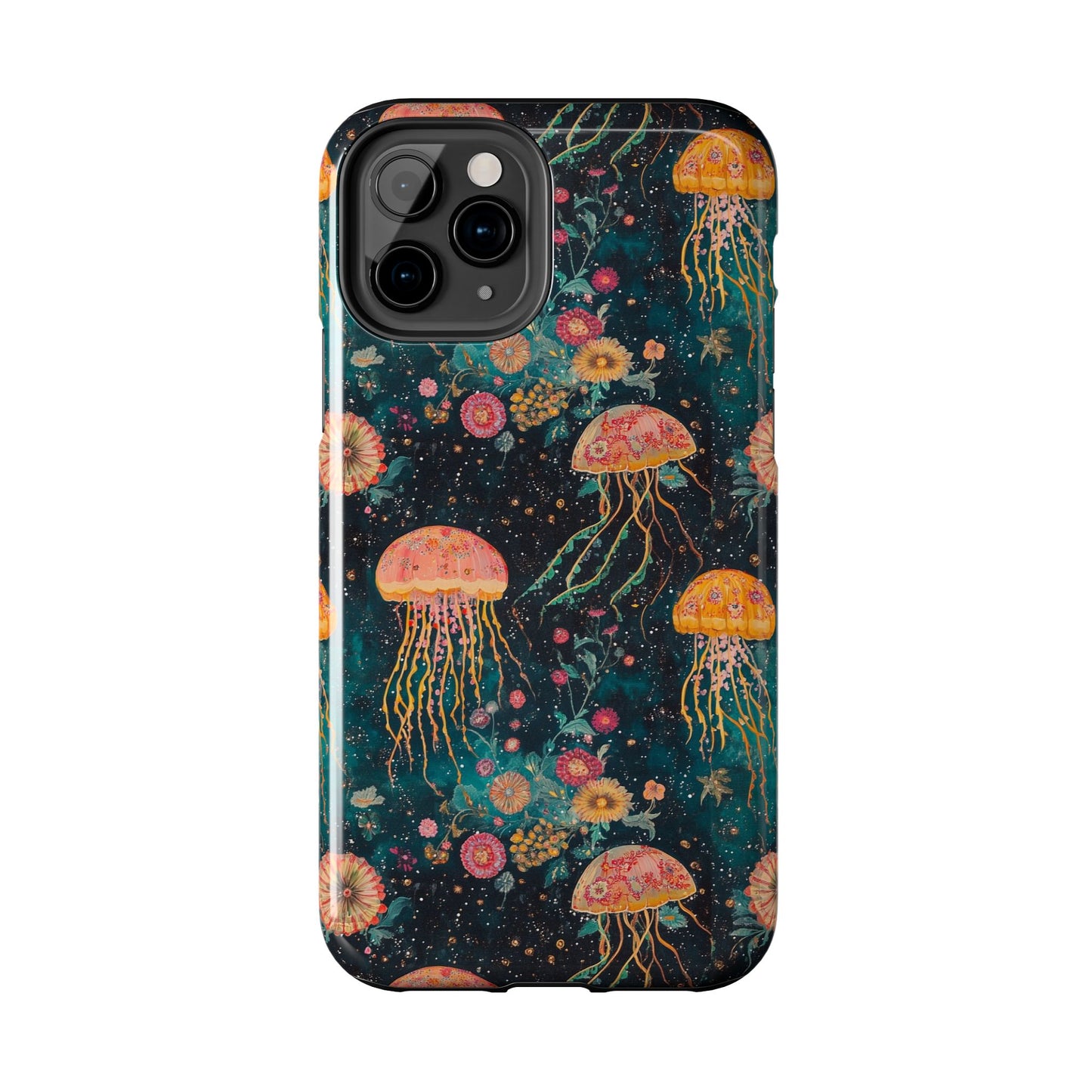 Under the Sea | Jellyfish Phone Cases, Floral Ocean Design, Sea Creature Protective Cover, Unique Tech Accessories, Underwater Theme Gifts, Tough Phone