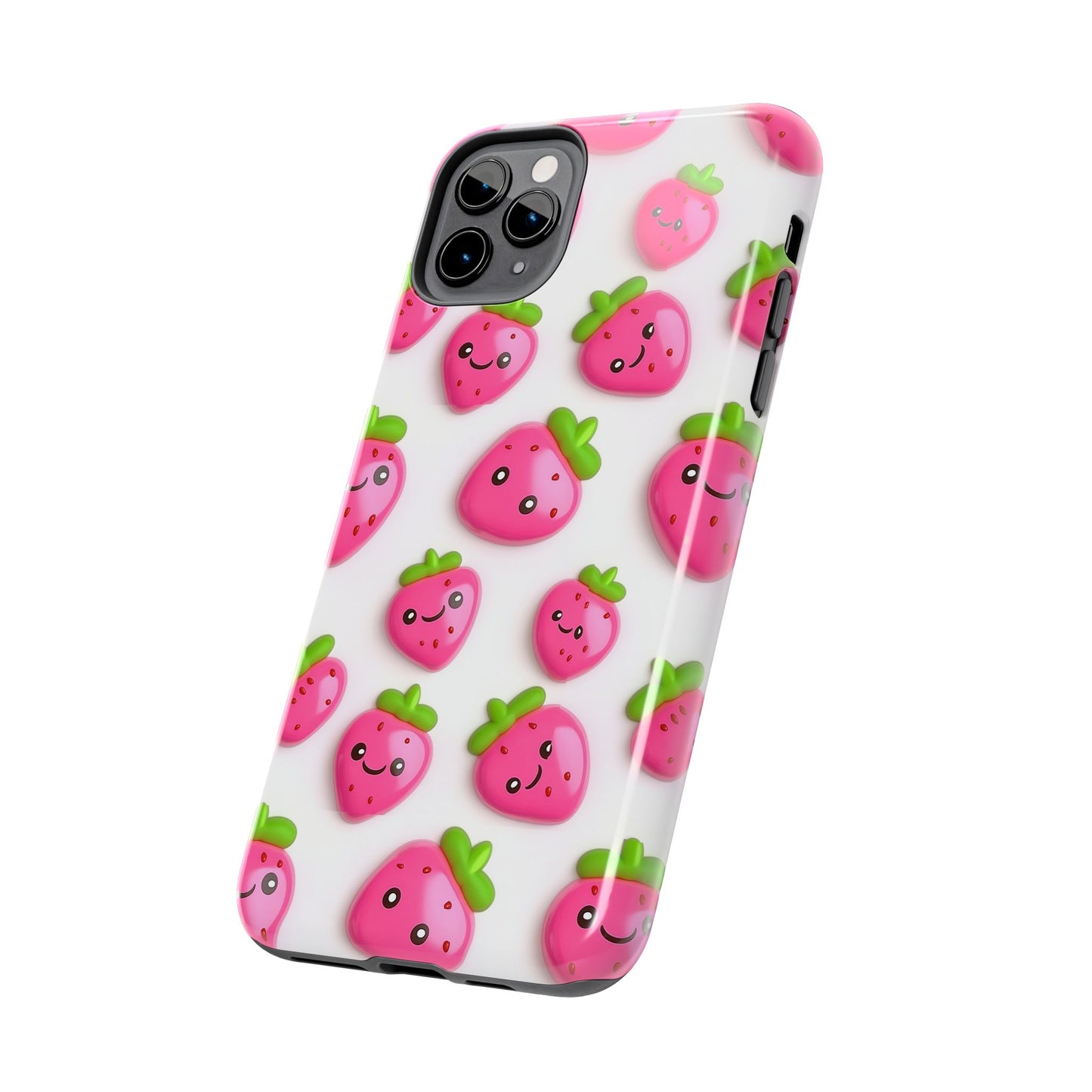 Quirky Chic | Smiling Strawberries Tough Phone Case