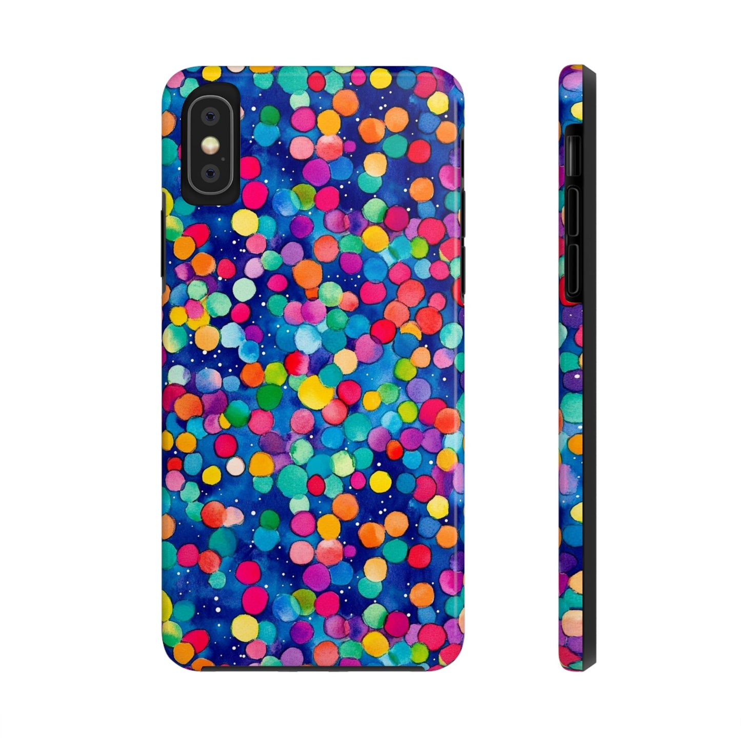Trendy Spots | Colorful Blues Polka Dots Phone Case