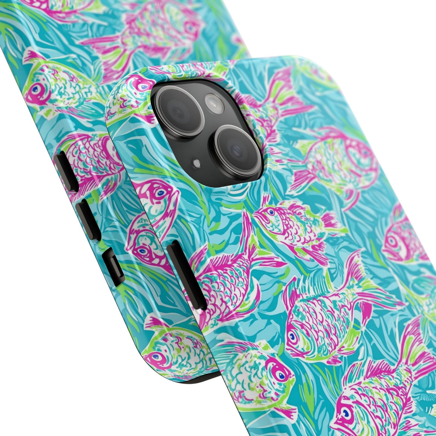 Under the Sea | Colorful Fish Design, Hot Pink Blue Green, Fishing Gifts, Ocean Lover, Marine Life Accessories, Protective Cover