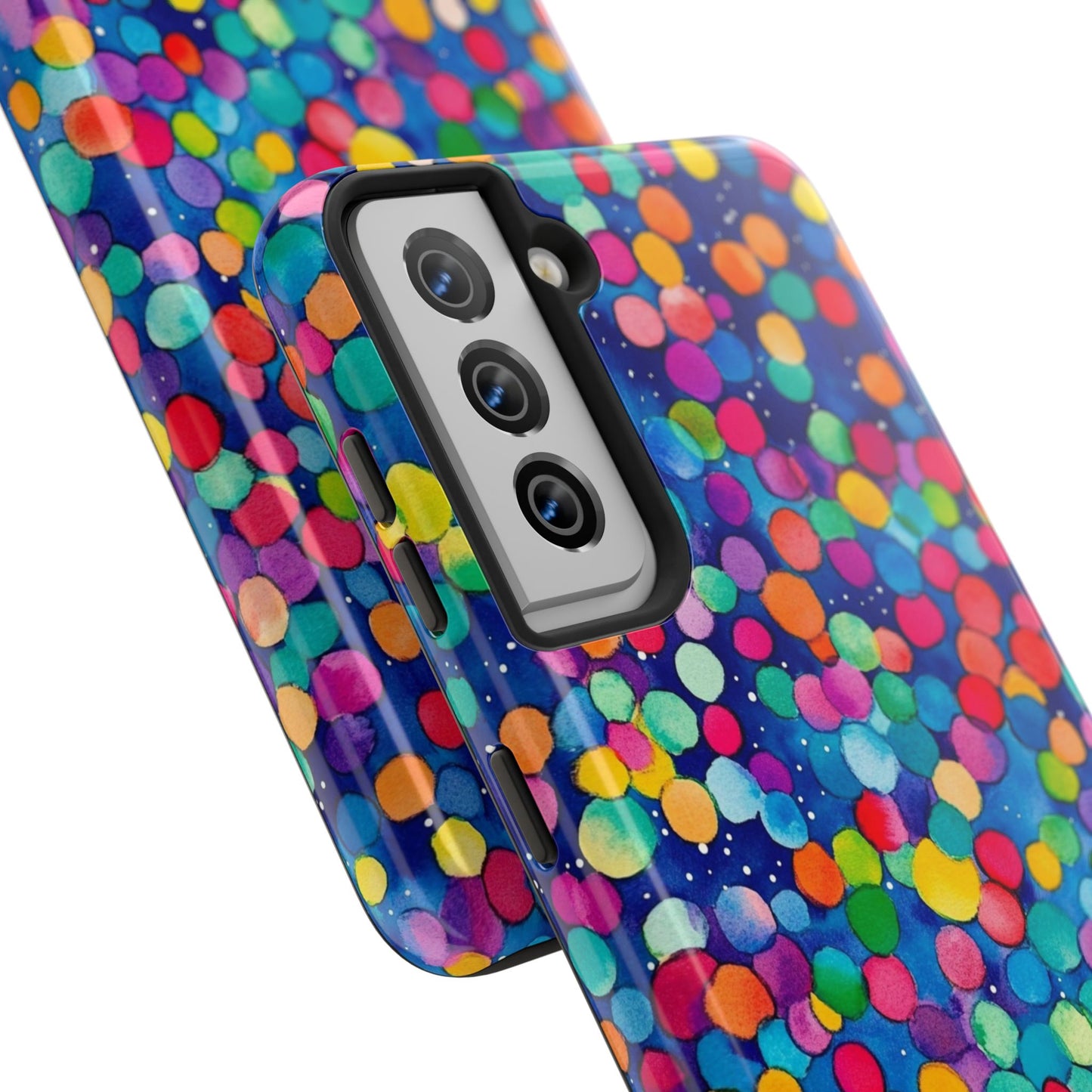 Trendy Spots | Colorful Blues Polka Dots Phone Case