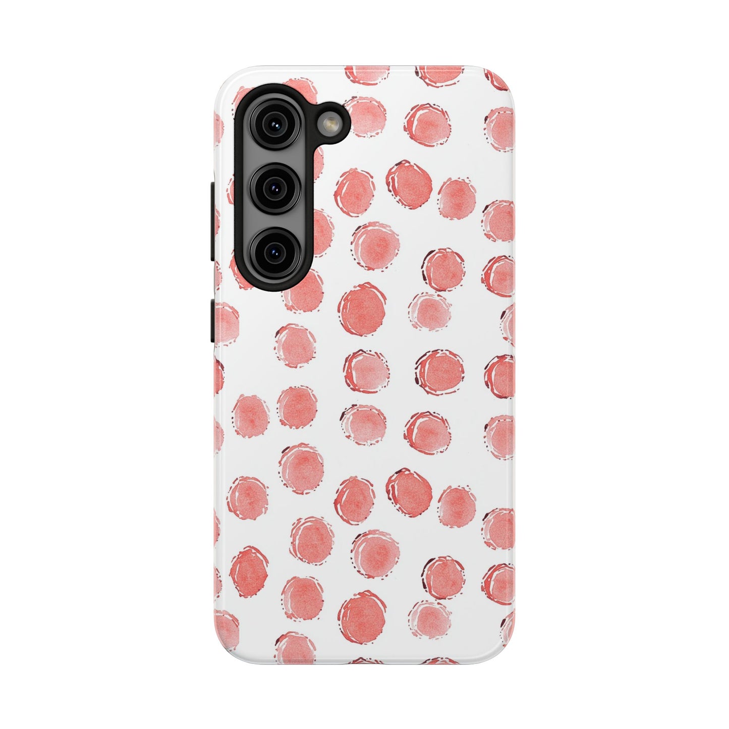 Trendy Spots | Pink Polka Dot Tough Phone Case