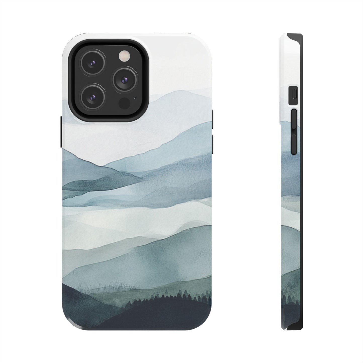 Majestic Mountains | Watercolor Mountain Scene Tough Phone Case