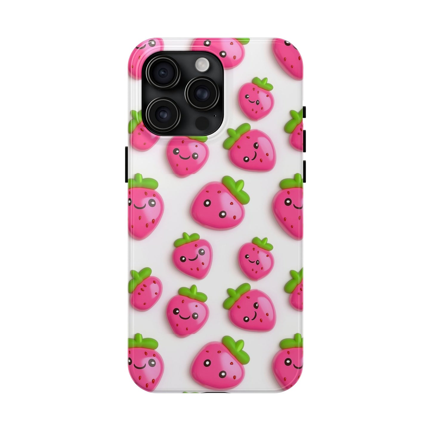 Quirky Chic | Smiling Strawberries Tough Phone Case