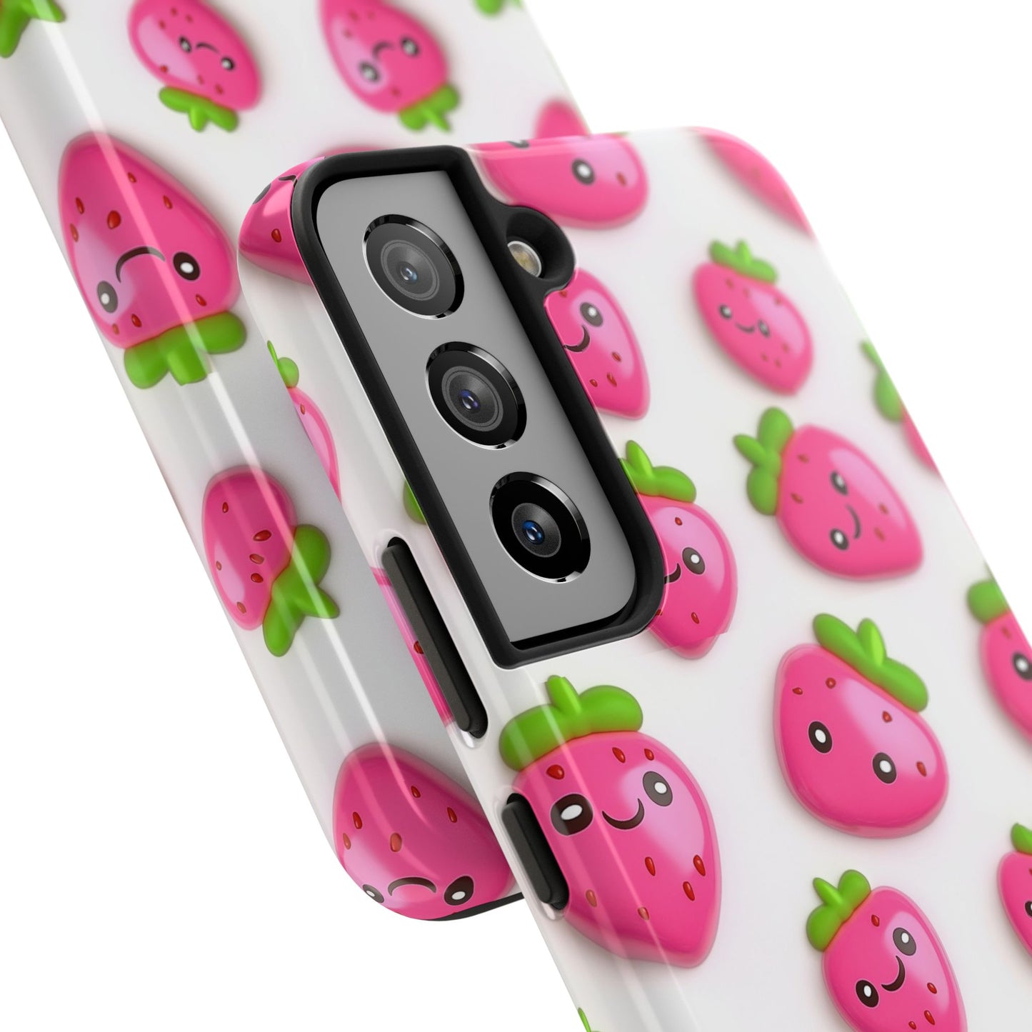 Quirky Chic | Smiling Strawberries Tough Phone Case