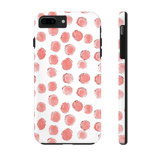 Trendy Spots | Pink Polka Dot Tough Phone Case