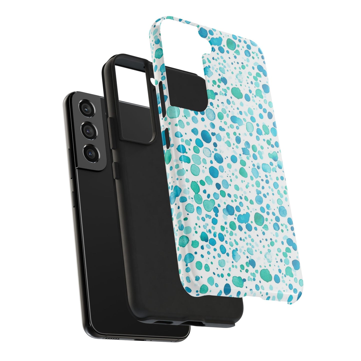 Trendy Spots | Aqua Watercolor Polka Dots Phone Case