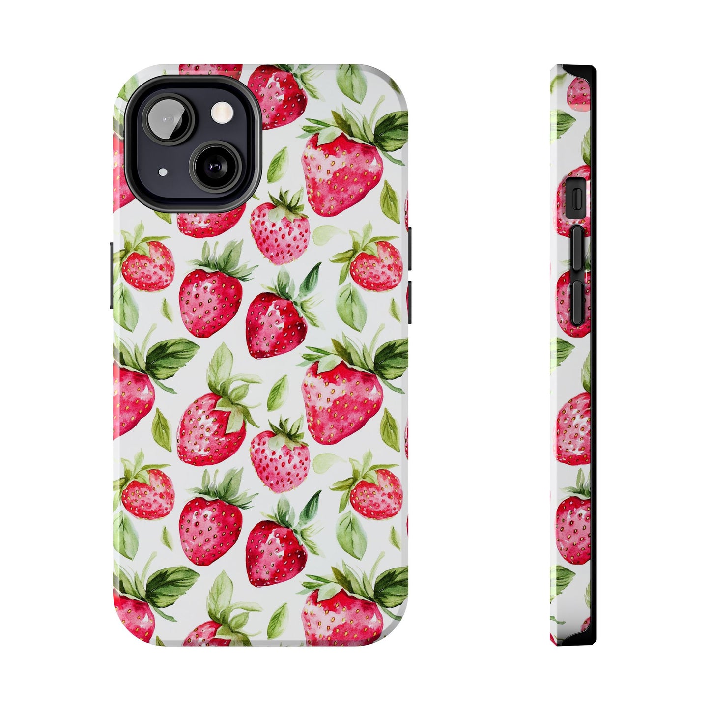 Nature Lover | Strawberry Watercolor Tough Phone Case