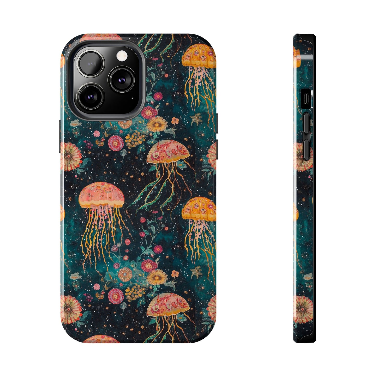 Under the Sea | Jellyfish Phone Cases, Floral Ocean Design, Sea Creature Protective Cover, Unique Tech Accessories, Underwater Theme Gifts, Tough Phone