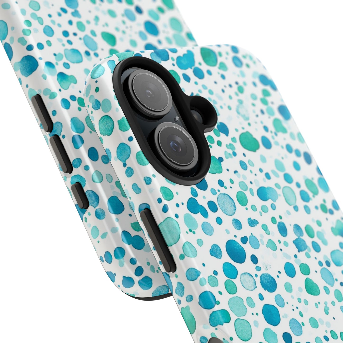 Trendy Spots | Aqua Watercolor Polka Dots Phone Case