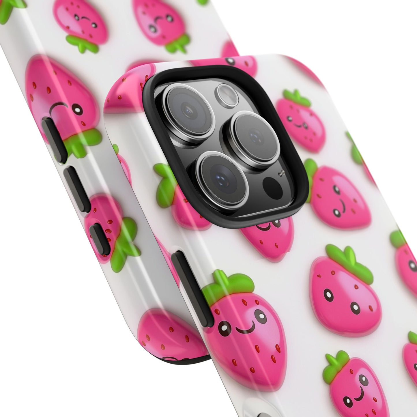 Quirky Chic | Smiling Strawberries Tough Phone Case