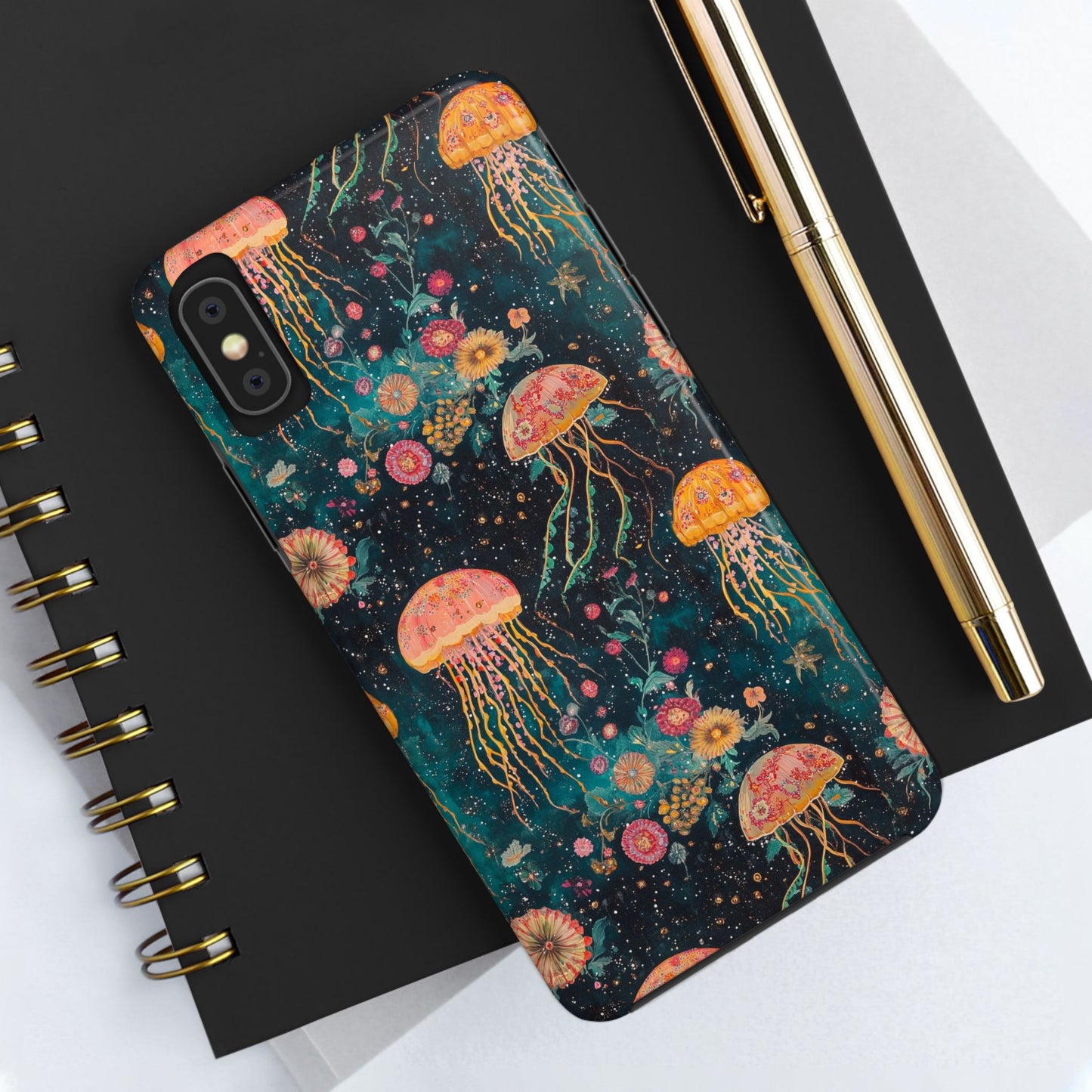 Under the Sea | Jellyfish Phone Cases, Floral Ocean Design, Sea Creature Protective Cover, Unique Tech Accessories, Underwater Theme Gifts, Tough Phone