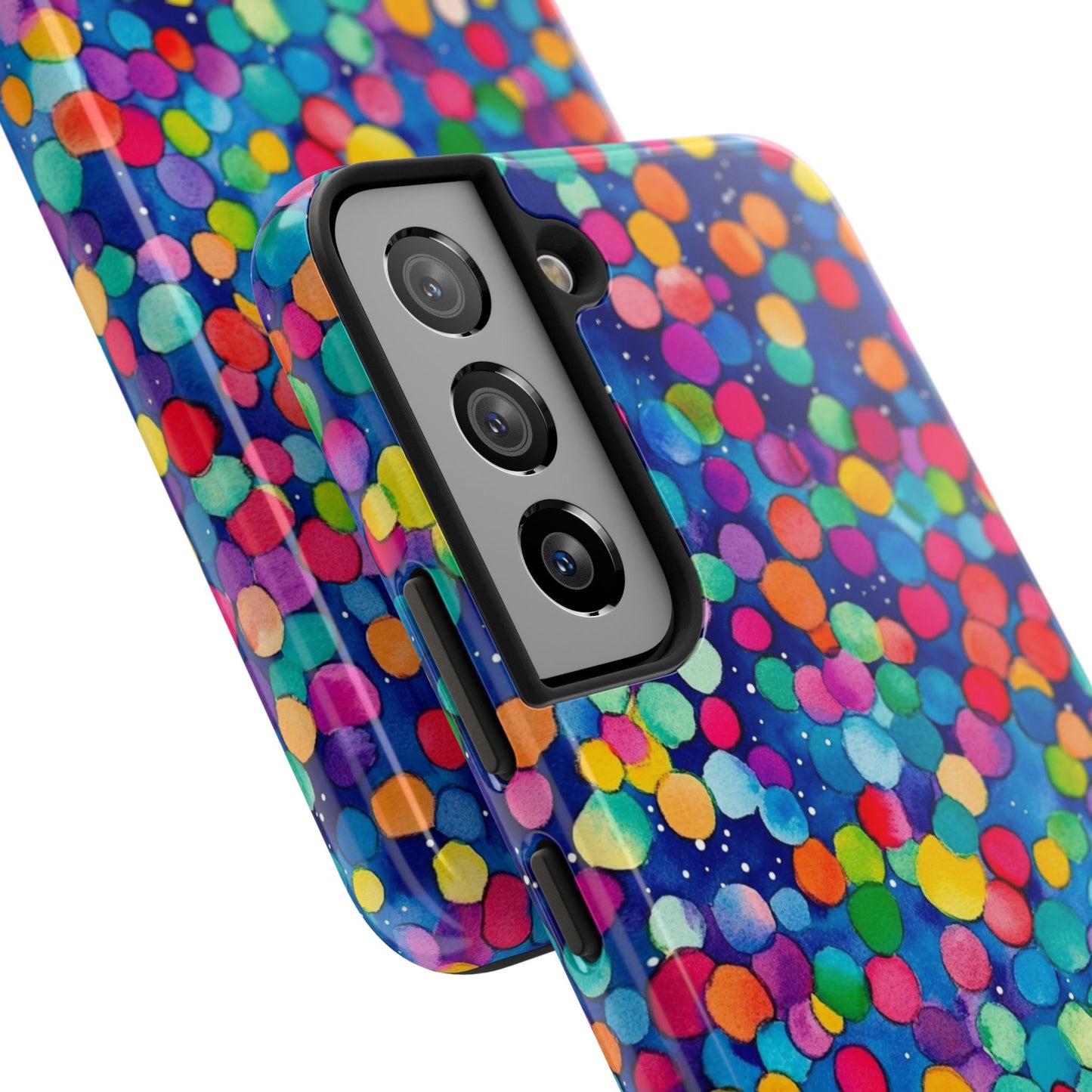 Trendy Spots | Colorful Blues Polka Dots Phone Case