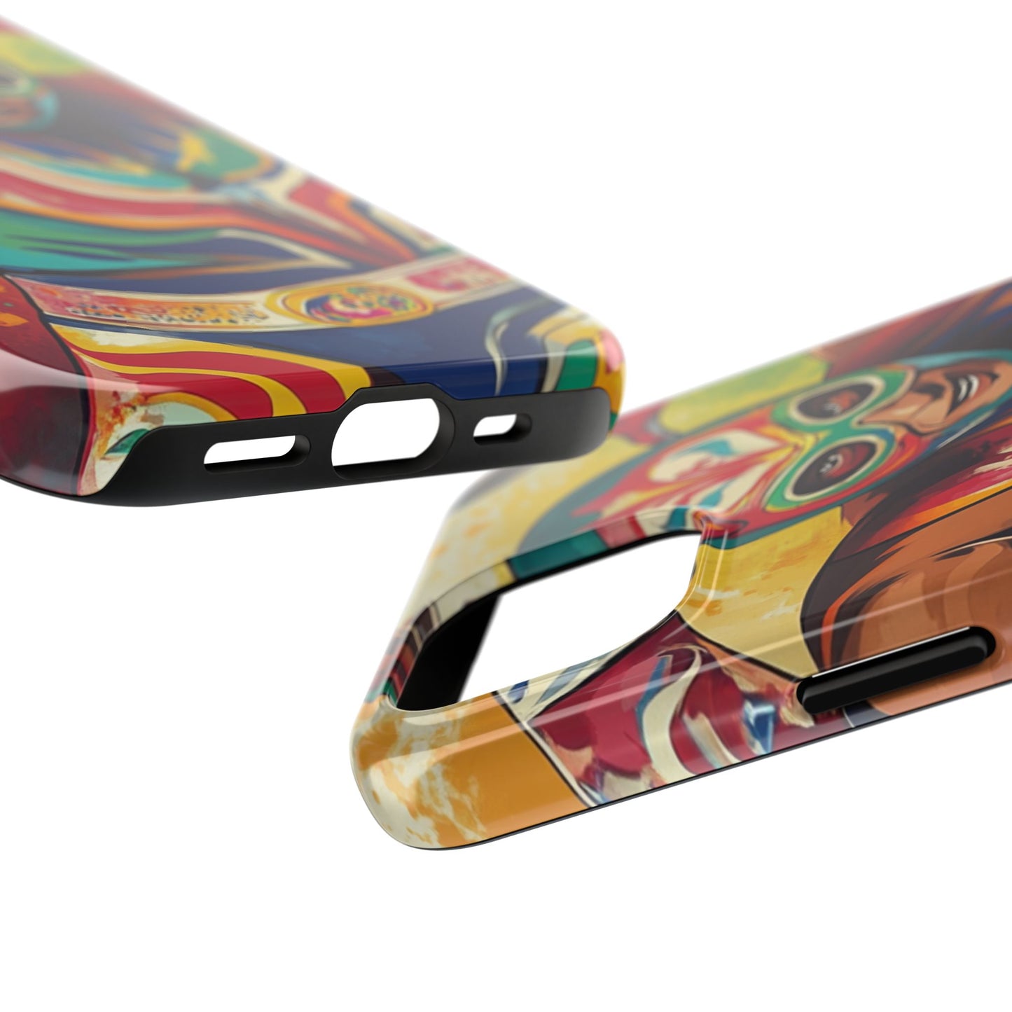 Colorful Lucha Libre Wrestler Tough Phone Case - Protective Phone Cover, Fun Wrestling Fan Gift, Vibrant Masked Wrestler Phone