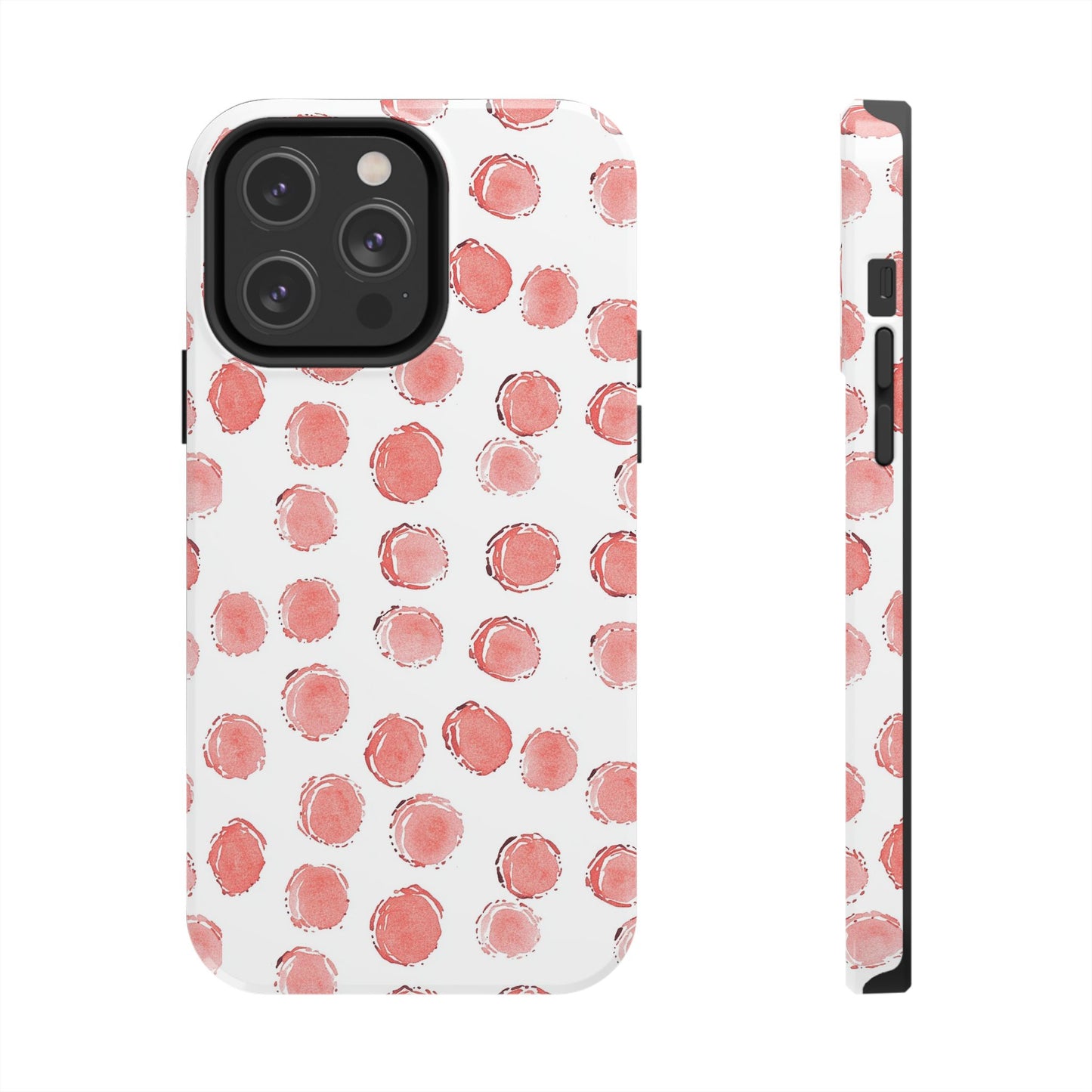 Trendy Spots | Pink Polka Dot Tough Phone Case
