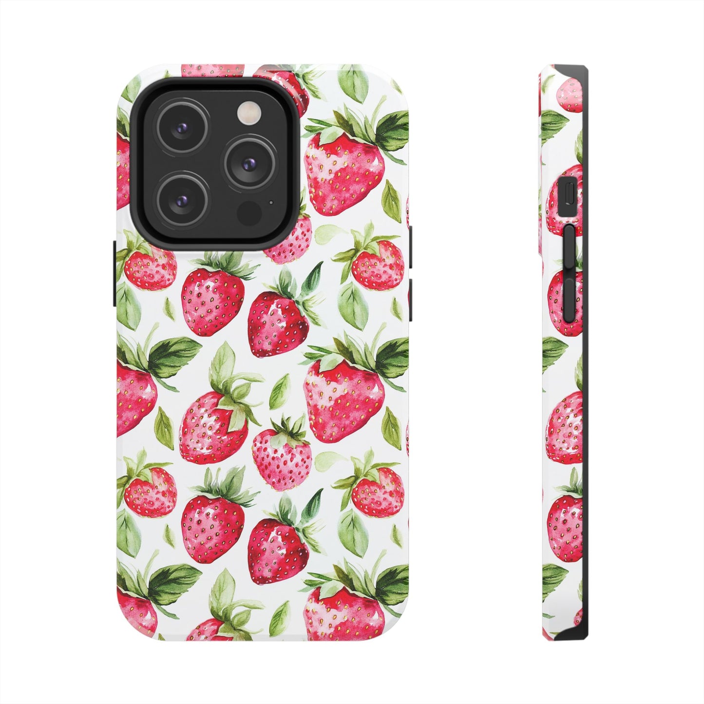 Nature Lover | Strawberry Watercolor Tough Phone Case