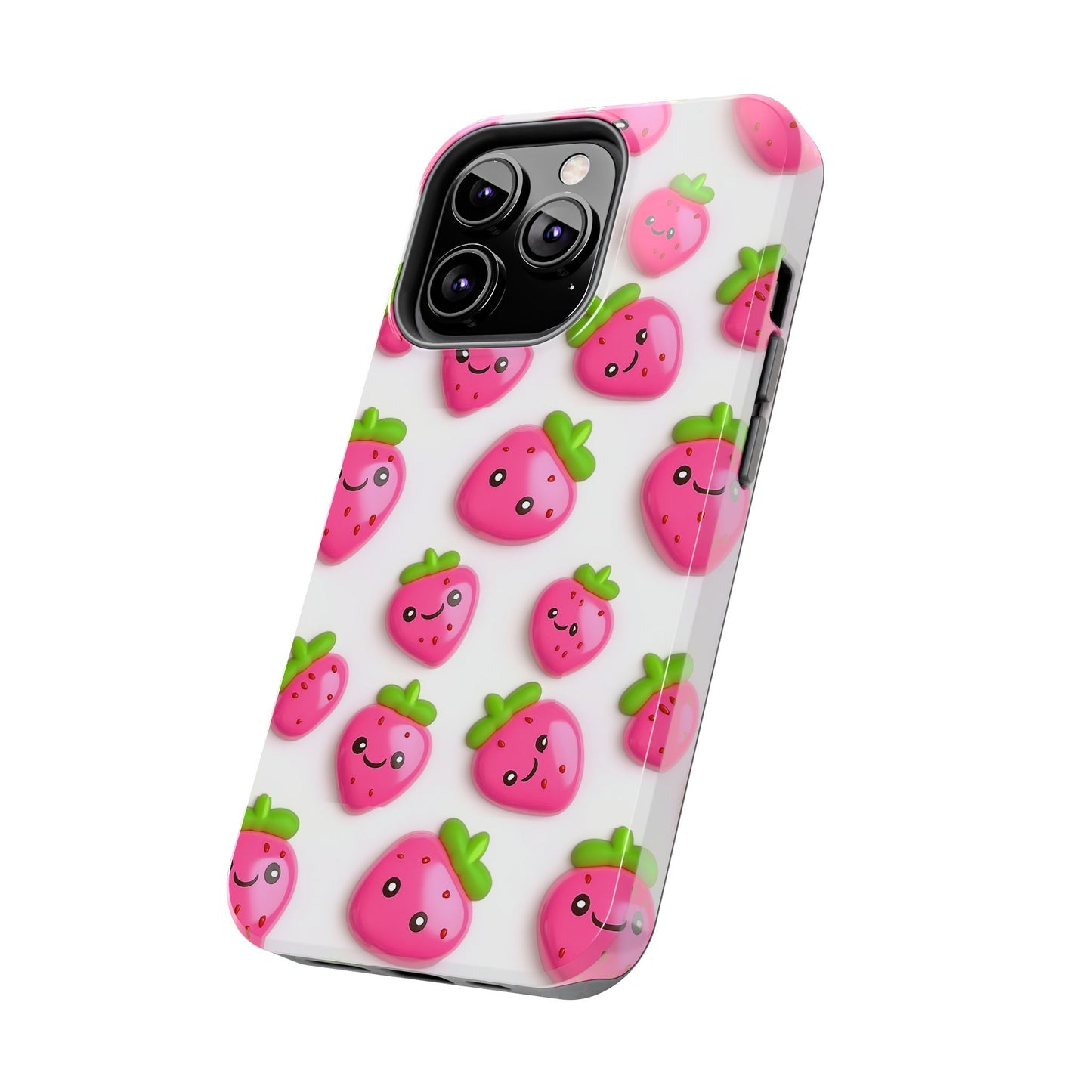 Quirky Chic | Smiling Strawberries Tough Phone Case