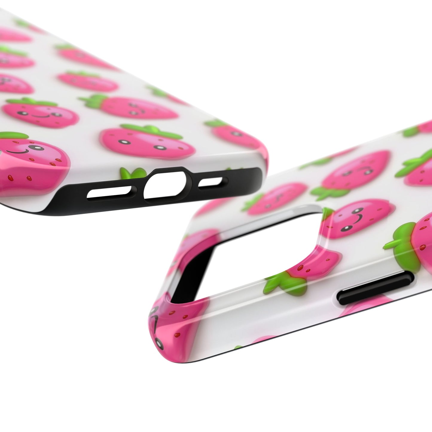 Quirky Chic | Smiling Strawberries Tough Phone Case