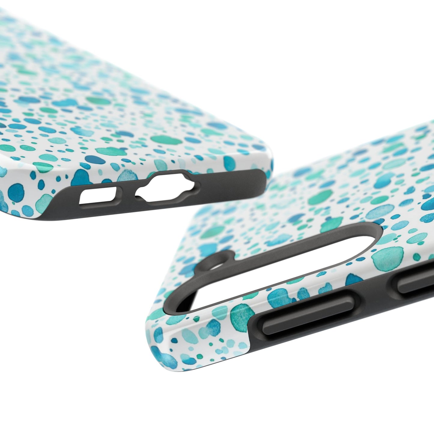 Trendy Spots | Aqua Watercolor Polka Dots Phone Case