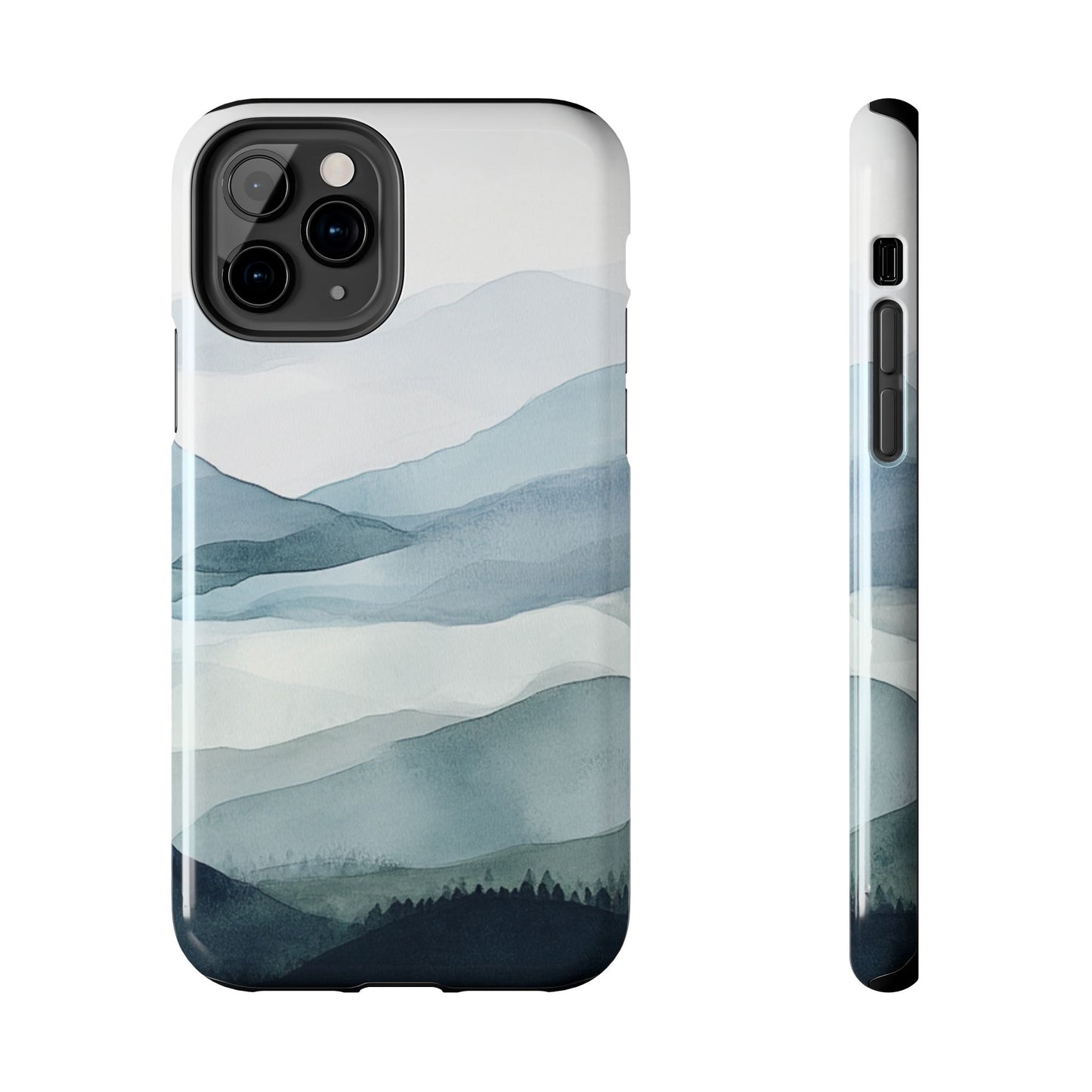 Majestic Mountains | Watercolor Mountain Scene Tough Phone Case