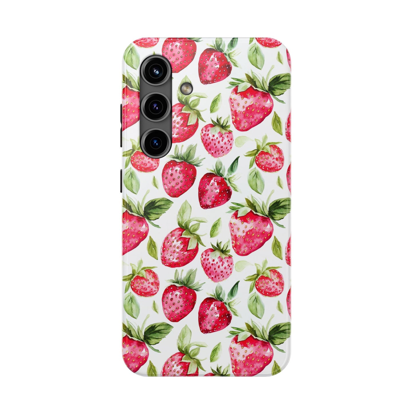 Nature Lover | Strawberry Watercolor Tough Phone Case