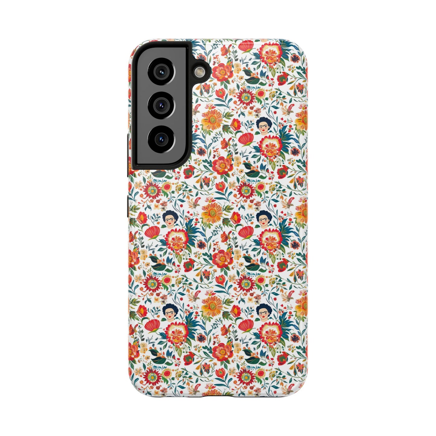 Frida Collection | Colorful Frida Kahlo Tough Phone Case for iPhone, Protective Case, Hard Shell Cover, Shockproof Case, Flower Pattern, Floral Design