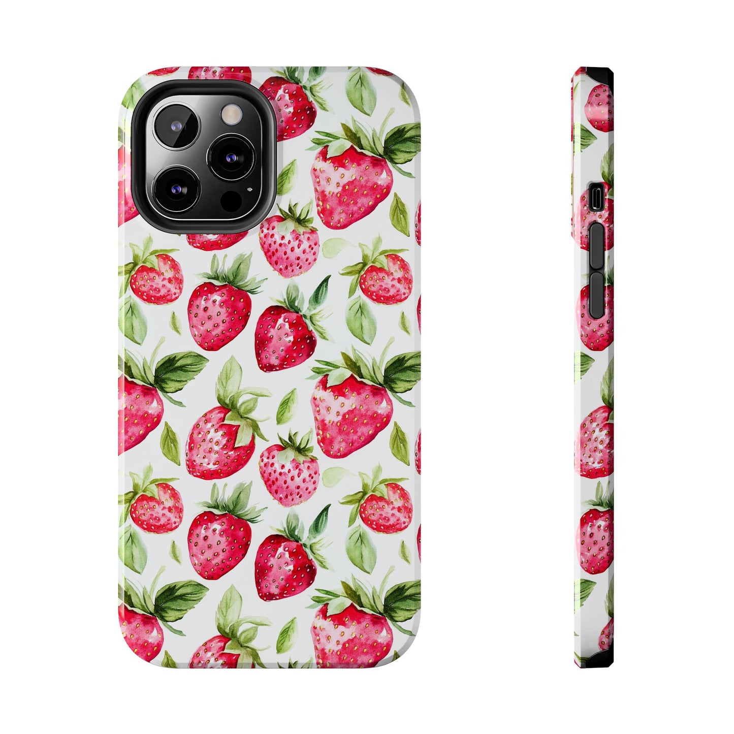 Nature Lover | Strawberry Watercolor Tough Phone Case