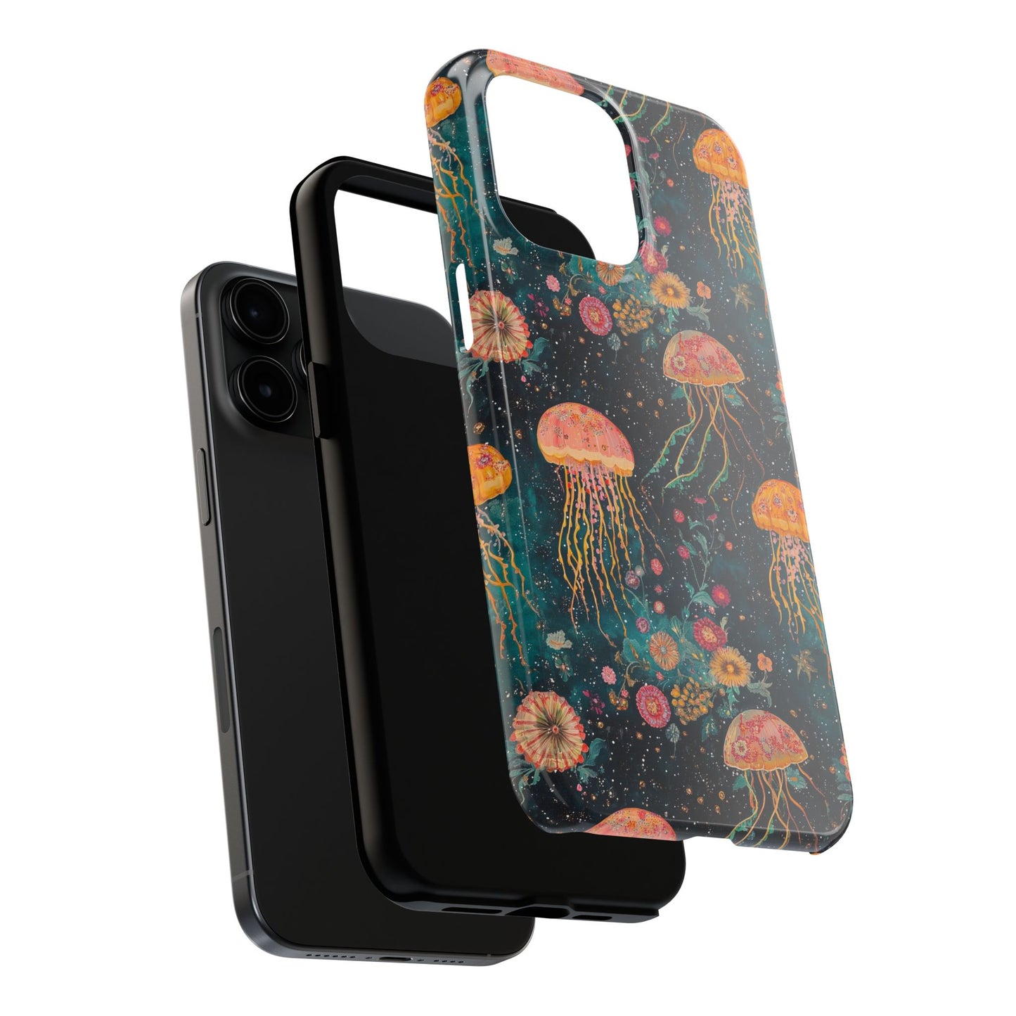 Under the Sea | Jellyfish Phone Cases, Floral Ocean Design, Sea Creature Protective Cover, Unique Tech Accessories, Underwater Theme Gifts, Tough Phone