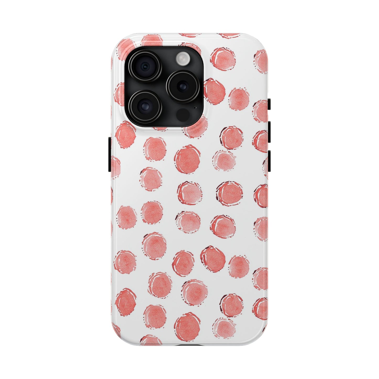 Trendy Spots | Pink Polka Dot Tough Phone Case