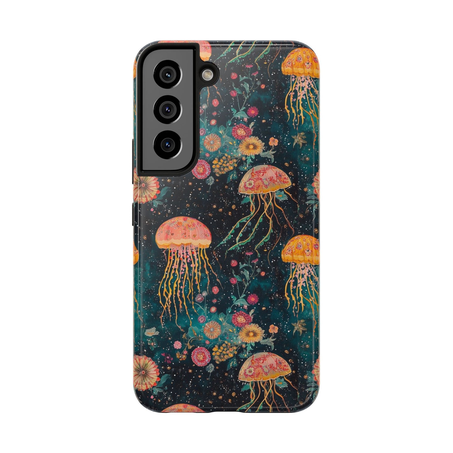 Under the Sea | Jellyfish Phone Cases, Floral Ocean Design, Sea Creature Protective Cover, Unique Tech Accessories, Underwater Theme Gifts, Tough Phone